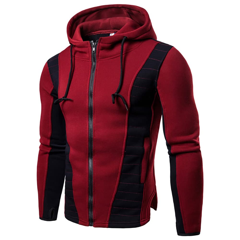 COMIFAS Men's Slim Fit Full Zip Hoodie - Lightweight Sports Jacket for Running, Gym & Outdoor Workouts - Breathable & Comfortable Fitness Wear for Active Lifestyles