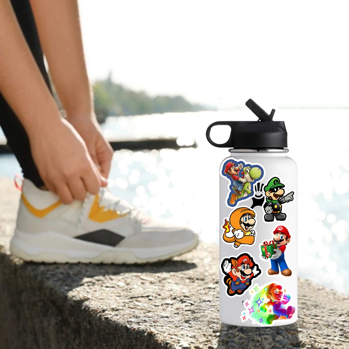 50PCS Mario Video Game & Anime Cartoon Waterproof Stickers - Durable Vinyl Decals for Water Bottles, Laptops, Cars, Notebooks - Perfect for Gifts, DIY Crafts & Personalizing Your Devices