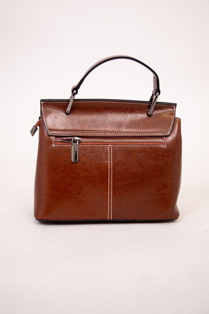 Premium Cecilia Bag 2161 - Genuine Leather Handbag for Women in Classic Brown | Perfect for Work, Travel & Everyday Use