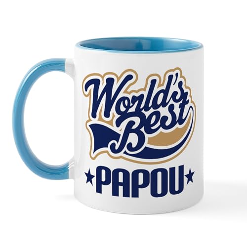 White/Blue Inside - Papou (Worlds Best) Mug
