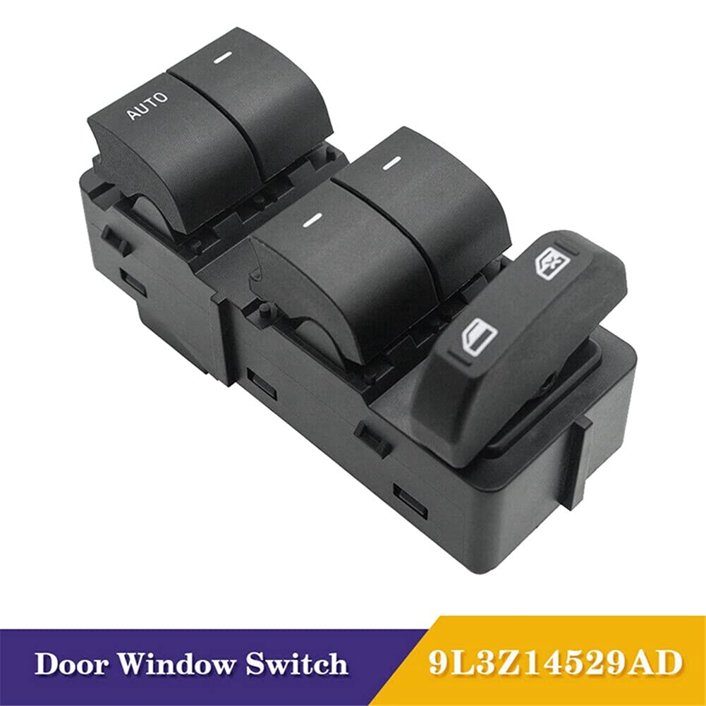 2009-2010 Power Window Control Switch - Driver Side Window Lift Master Switch 9L3Z14529AD | Compatible with Front Door Glass Lifter | Easy Installation for Smooth Window Operation