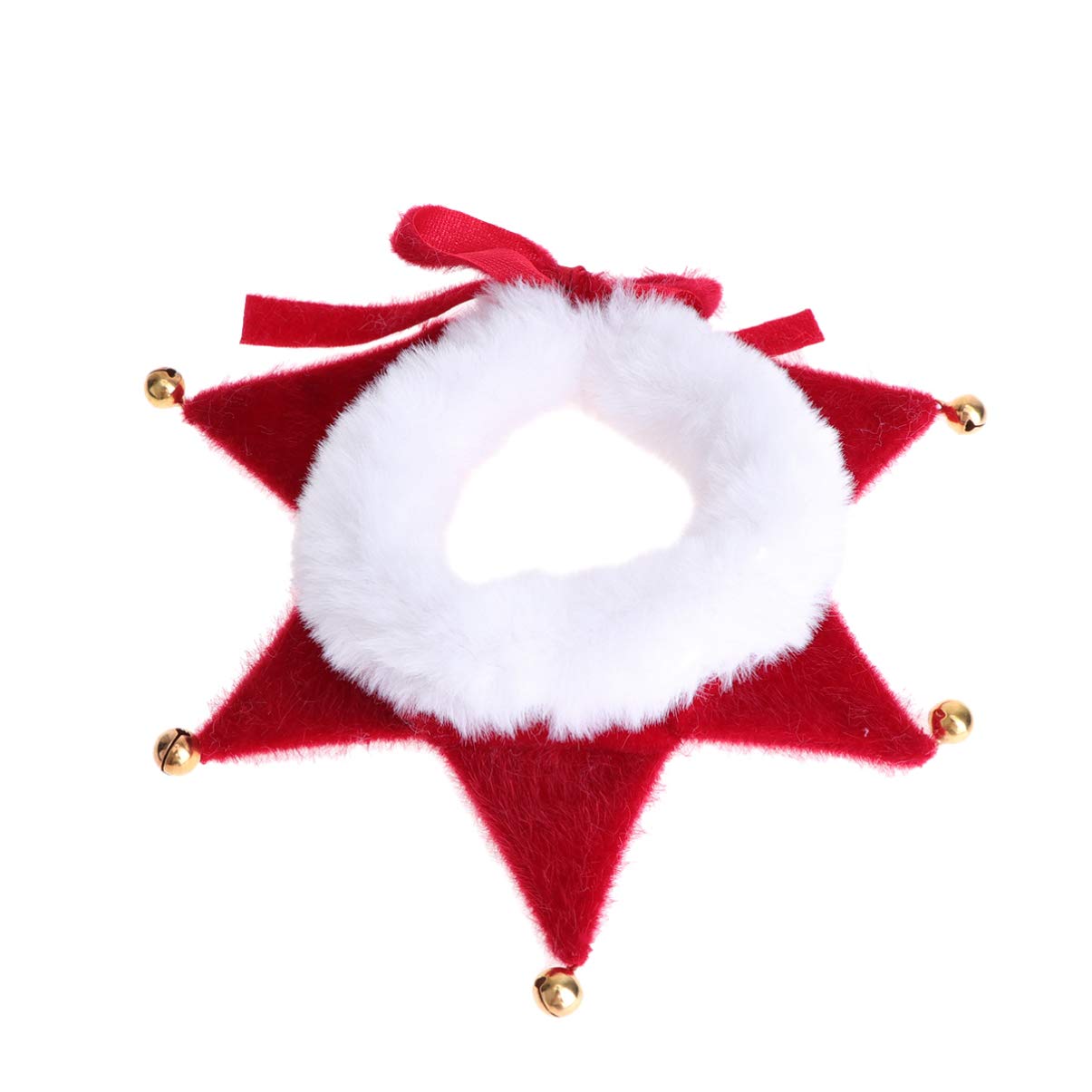 Amosfun Adjustable Christmas Pet Collar with Jingle Bells - Festive Holiday Dog Collar for Small Dogs & Cats (XS Size, Solid Color) - Perfect for Christmas Parties, Pet Costume Photos & Holiday Gift Giving