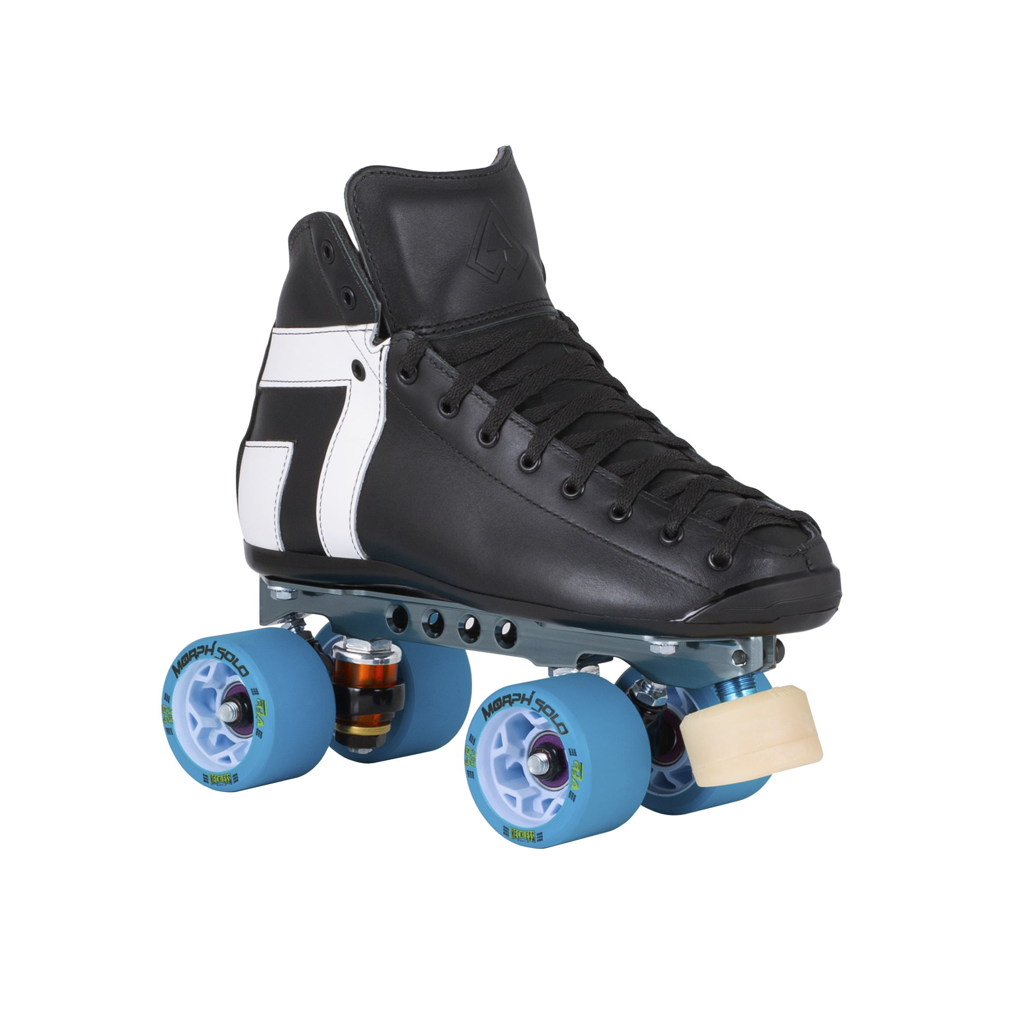 Antik AR2 Derby Black Skates with Pro Reactor Plate - Perfect for Roller Derby, Artistic Skating & Outdoor Skating