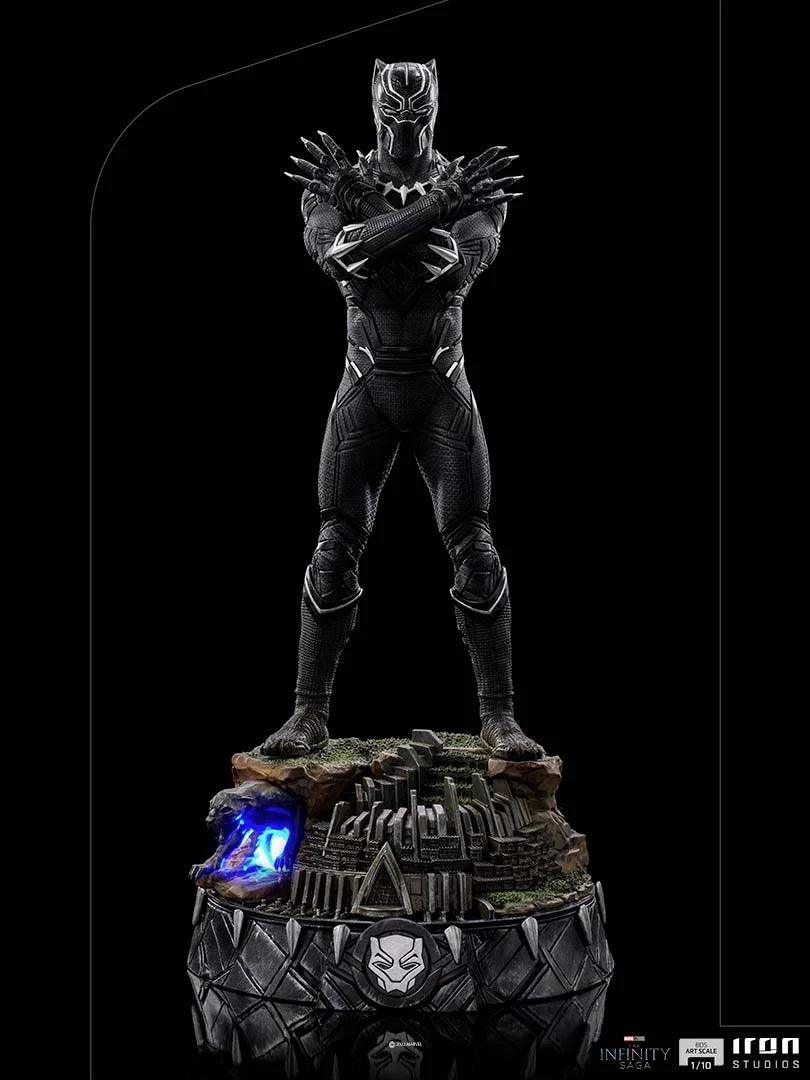 Iron Studios The Infinity Saga Black Panther Deluxe BDS Art Scale 1/10 Statue - Marvel Collectible Figure for Display & Home Decor