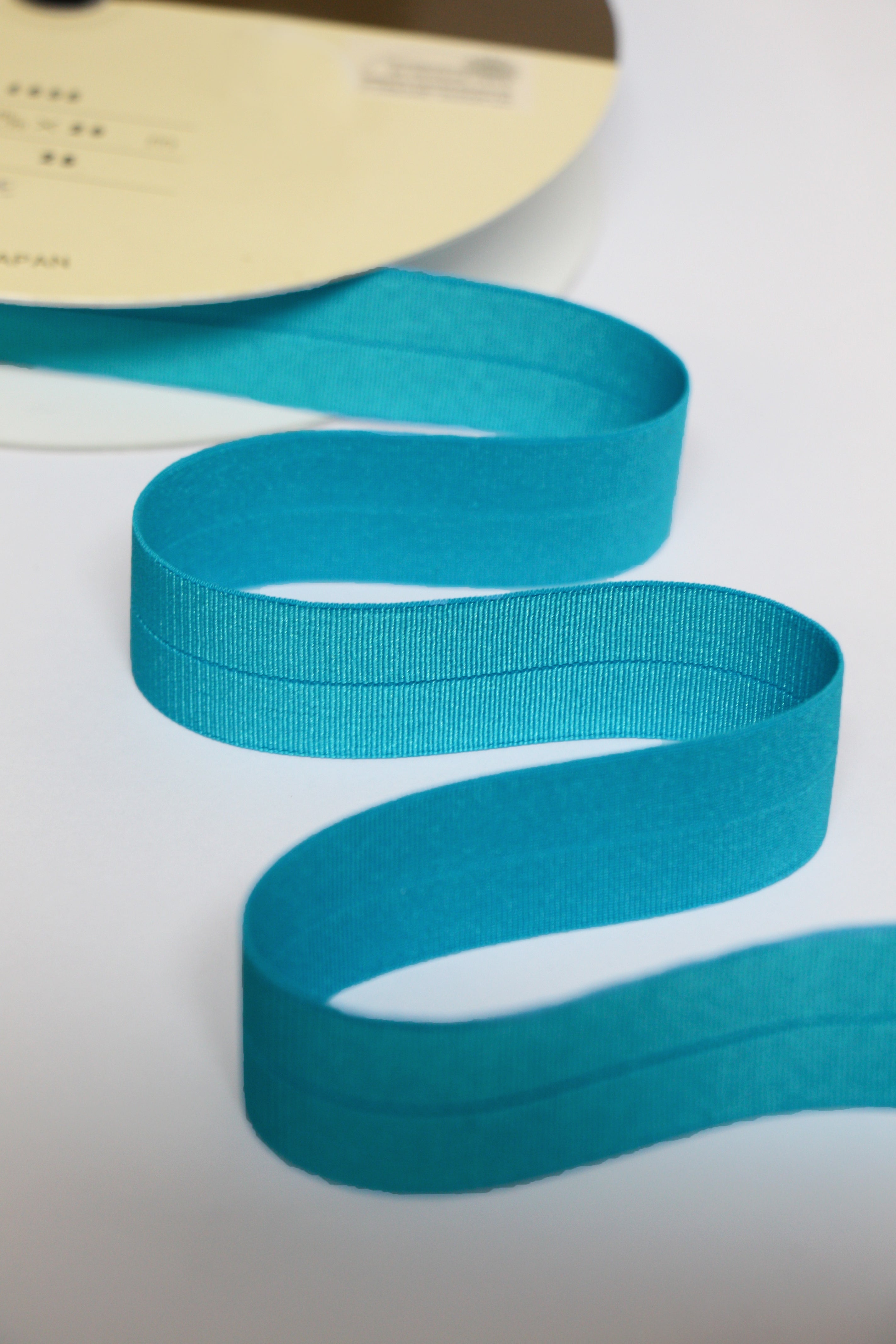 18mm Stretch Fold Over Elastic Binding - Turquoise Color for Sewing, DIY Crafts & Waistbands | Perfect for Swimwear, Underwear & Activewear