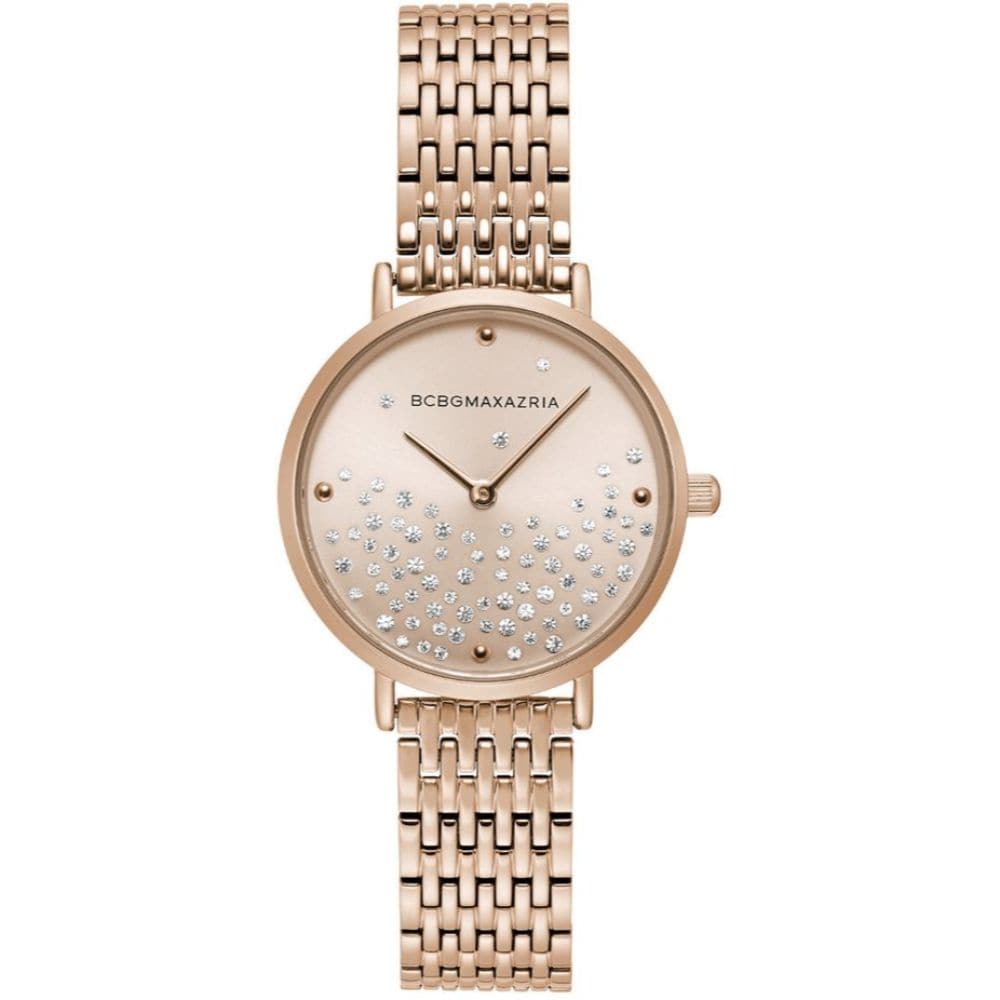 BCBGMAXAZRIA BG50990004 Women's Watch - Elegant Stainless Steel Analog Watch with Rhinestone Accents for Women | Perfect for Office, Party, and Everyday Wear