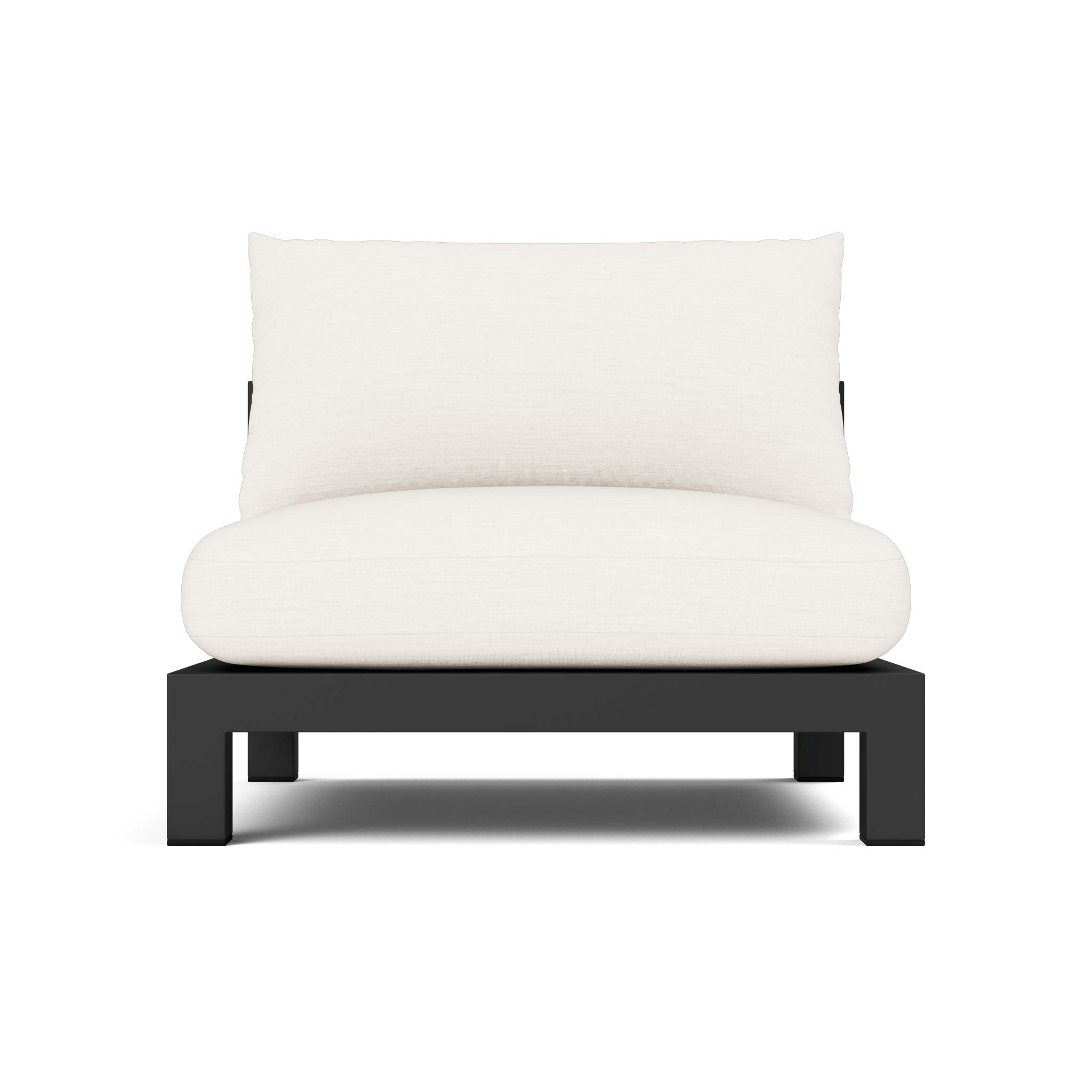 Pacific Aluminum Armless Single Chair - Lightweight & Durable Outdoor Patio Furniture for Garden, Poolside, and Backyard Relaxation
