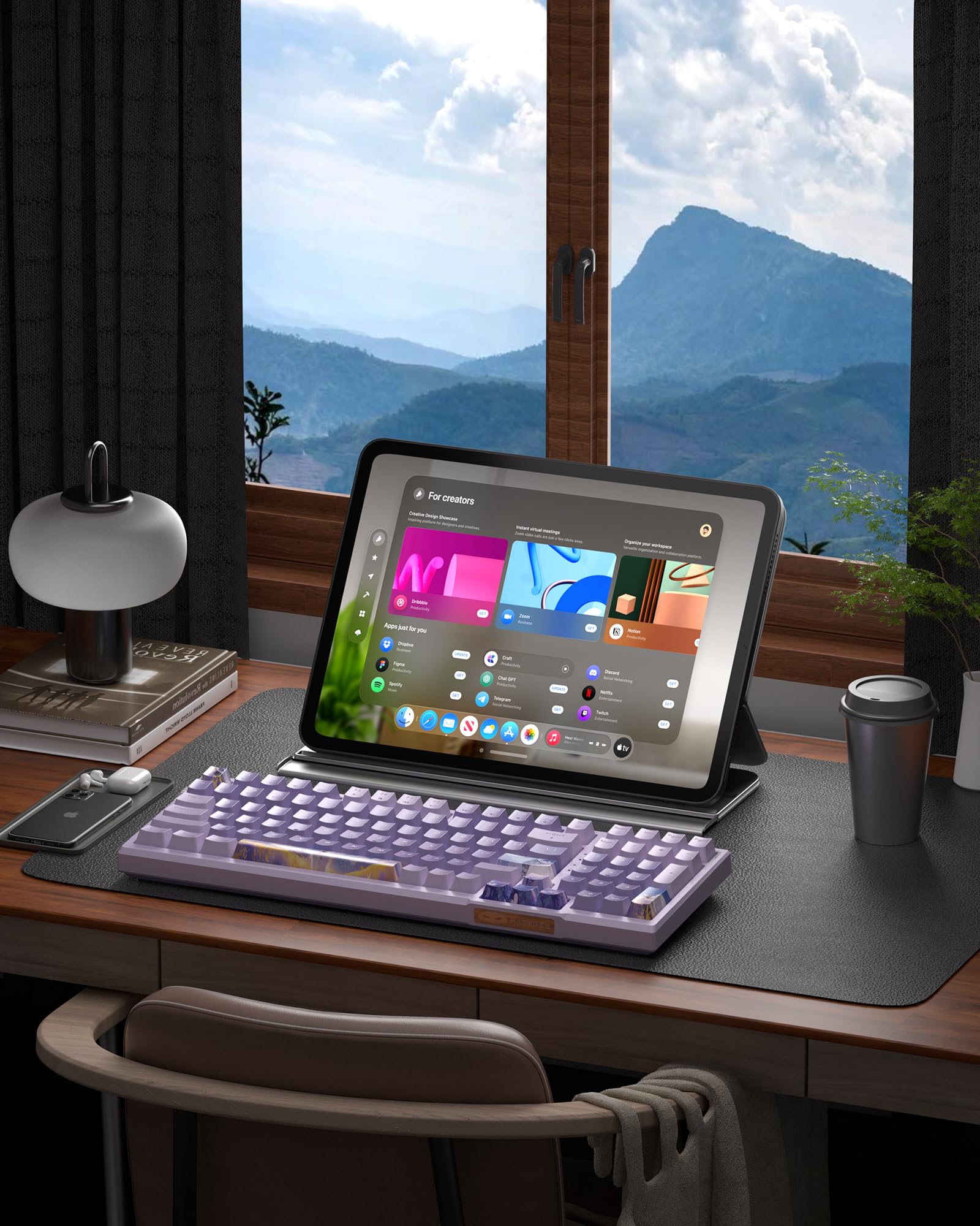 MageGee SKY98 Wireless Mechanical Gaming Keyboard - 96% Hot Swappable RGB Backlit, 5-Layer Sound Padding, Bluetooth/2.4G/USB-C, NKRO for Windows/Mac (Lavender, Violet Switch) | Perfect for Esports, Streaming & Office Work