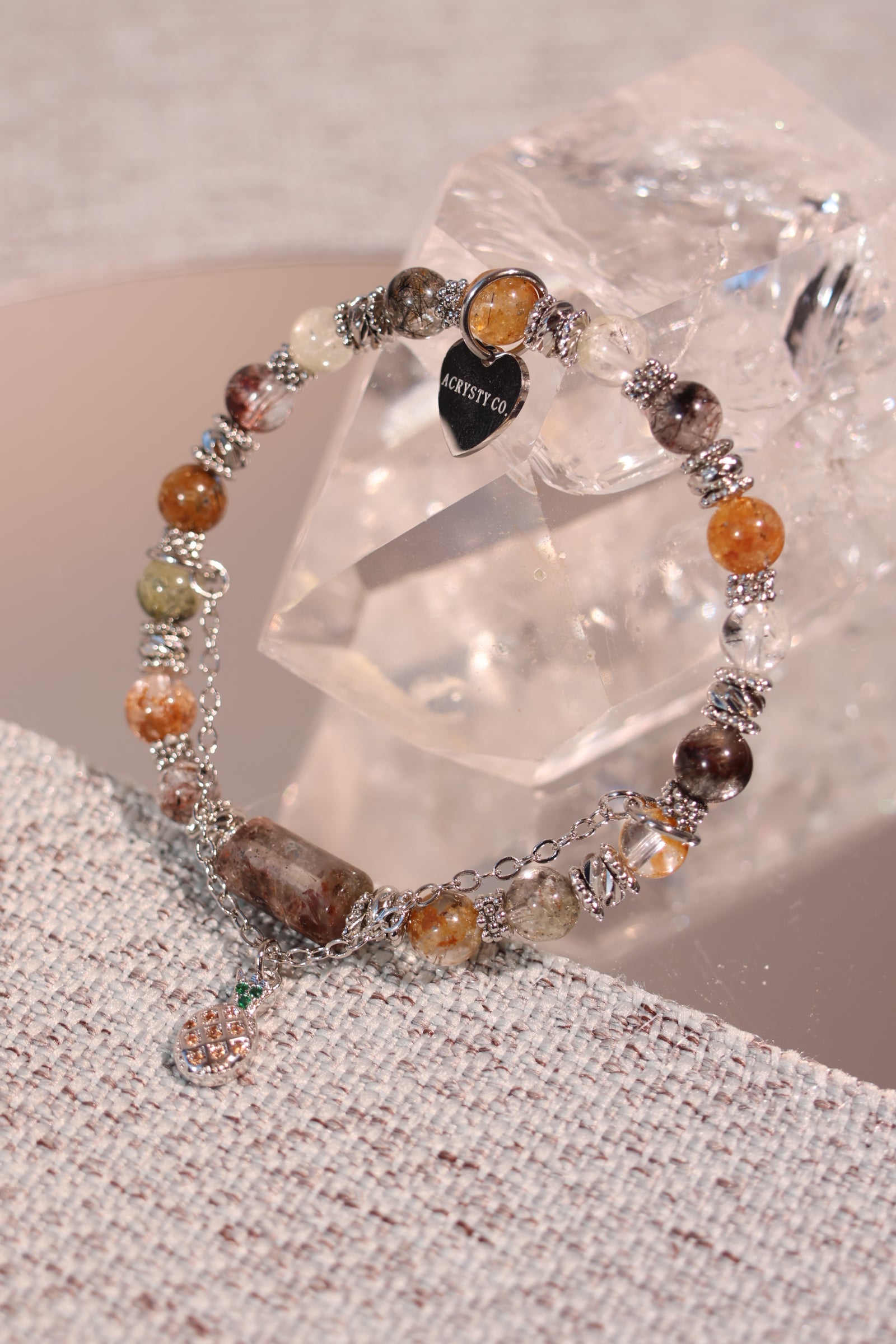 Stylish Tweed & Textures Bracelet #05 - Elegant Handmade Jewelry for Women, Perfect for Parties, Weddings & Everyday Wear