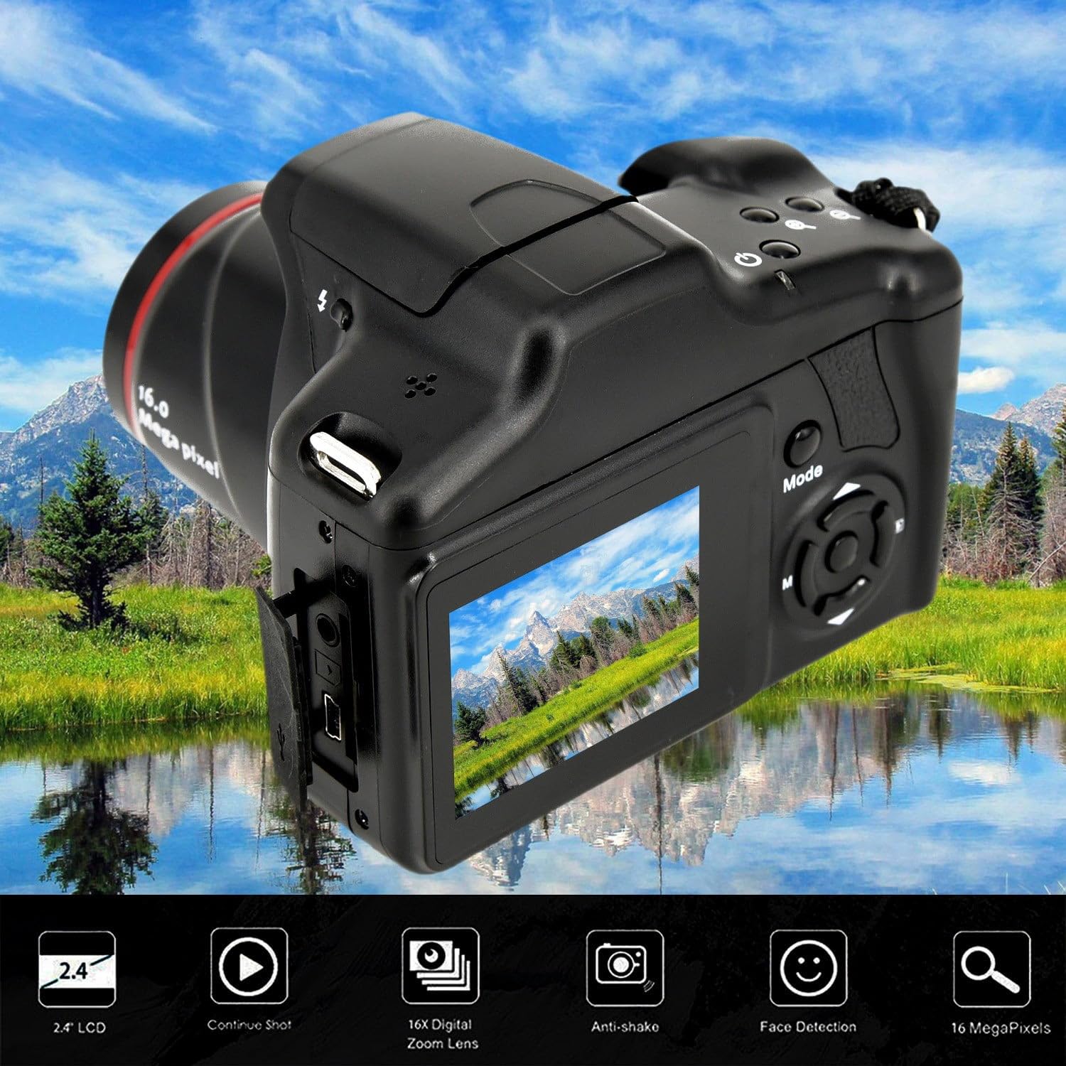 Acuvar 16MP Digital Camera with CMOS Sensor & 2.4