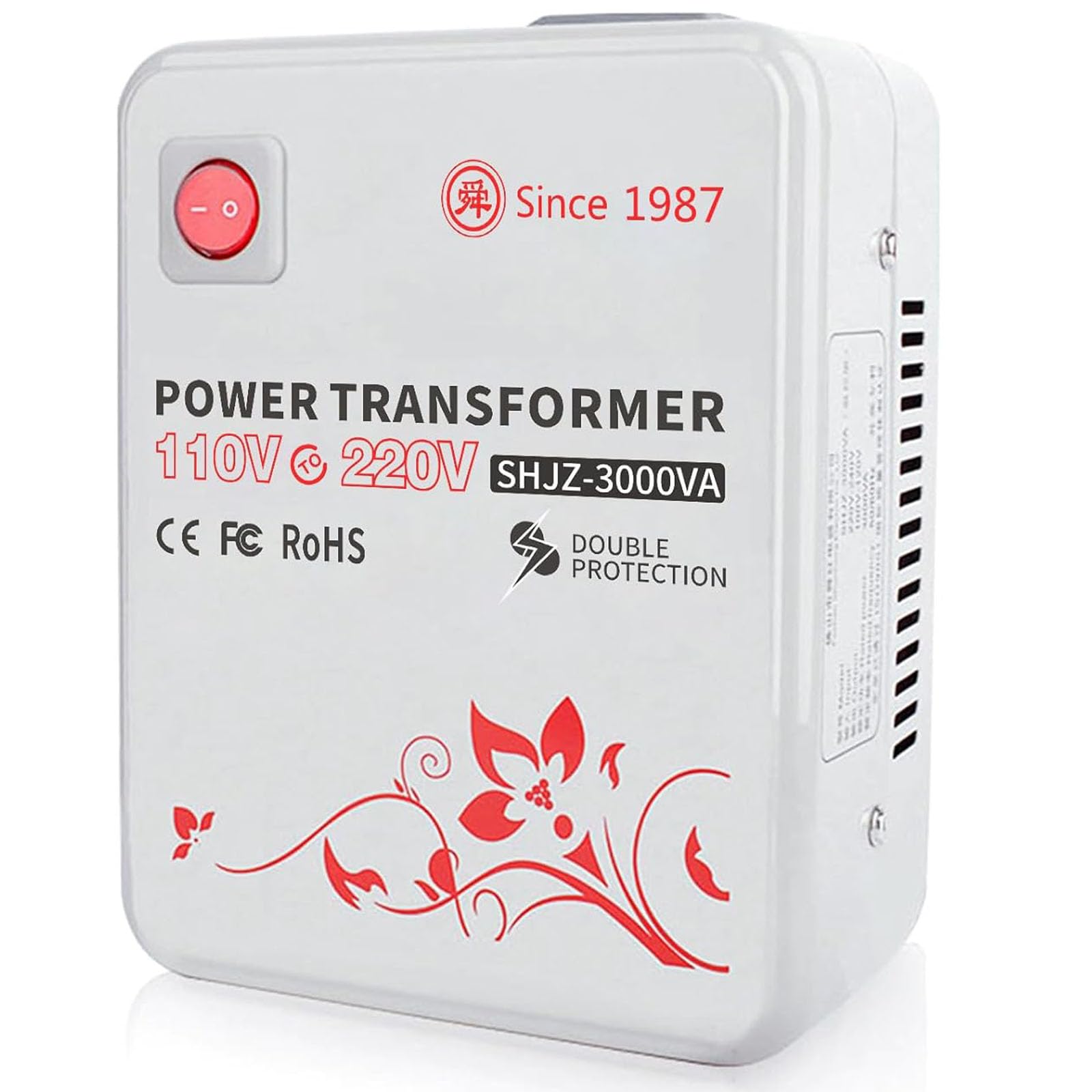3000W Voltage Converter 110V to 220V / 120V to 240V Step Up Transformer with Overload & Temperature Protection - Power European & Asian Appliances in USA - Perfect for Hair Dryers, Coffee Makers, Rice Cookers & More