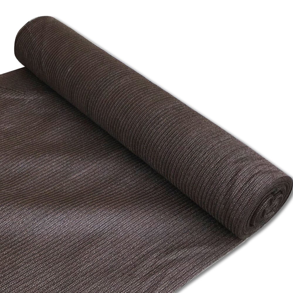 Alion Home 180 GSM Sunblock Shade Fabric Roll - 95% UV Protection, Breathable Mesh for Patio, Pergola, Greenhouse & Barn - 10' x 50' Brown Outdoor Sun Shade Cloth - Perfect for Garden, Pool Cover & Backyard Privacy Screen