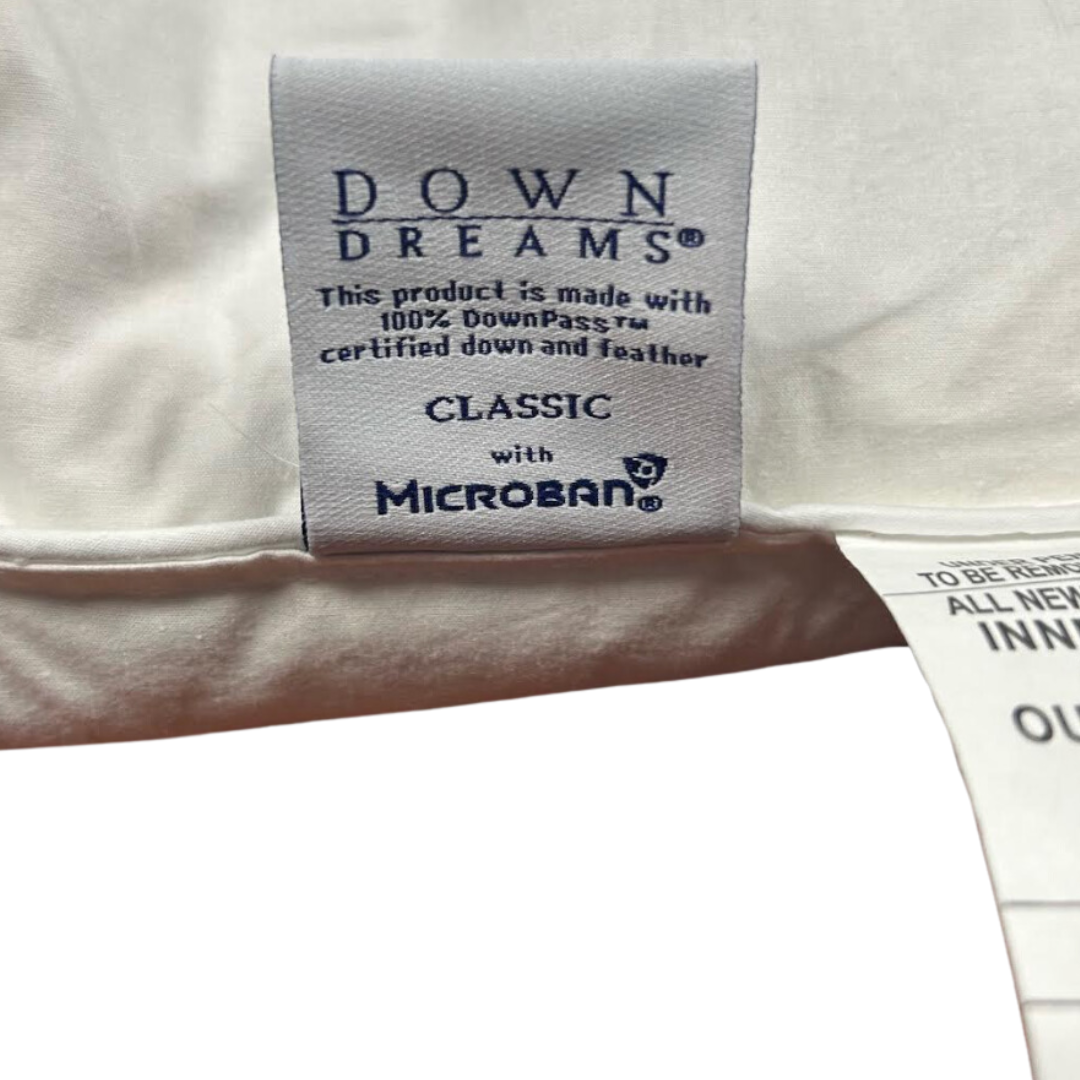 Down Dreams Classic Soft & Firm Combo Pillow Set (2 Pack) - Premium Support for Side, Back & Stomach Sleepers - Ideal for Home, Travel & Guest Rooms