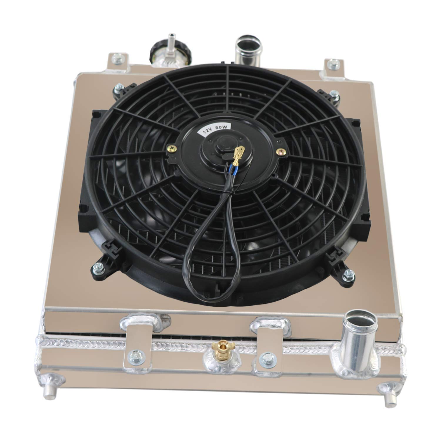 Honda Civic EJ EK Del Sol EG Integra DB/DC Radiator, Shroud Fan & Relay Kit - High Performance Cooling System for Street Racing & Daily Driving