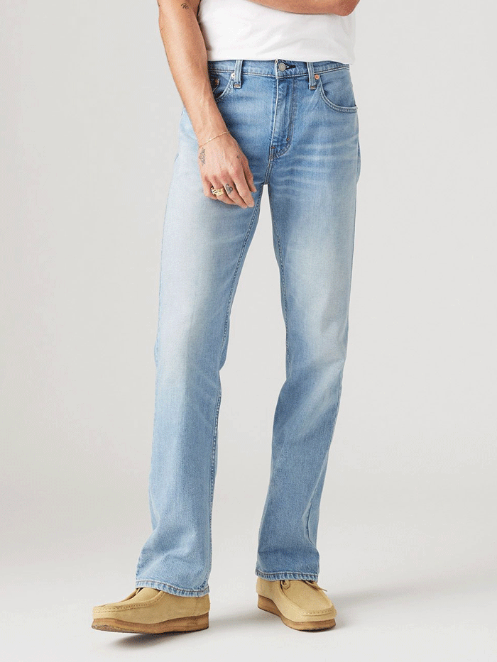 Levi's 527 Slim Stretch Boot Cut Jeans for Men - Medium Wash Denim Pants | Comfortable & Stylish for Casual Wear, Work & Night Out