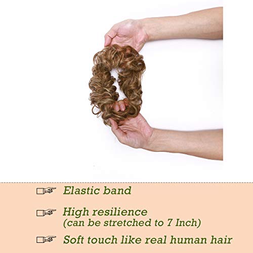 Messy Bun Hair Extension for Curly Hair - Clip-in Updo Hairpiece for Women | Perfect for Weddings, Parties & Everyday Styling