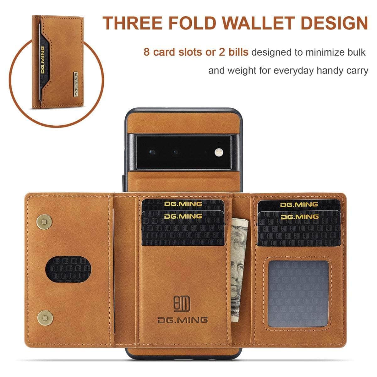 2 in 1 Detachable Pixel 7 Pro Card Holder Wallet Case - Slim Protective Phone Cover with RFID Blocking - Perfect for Travel, Work & Everyday Use