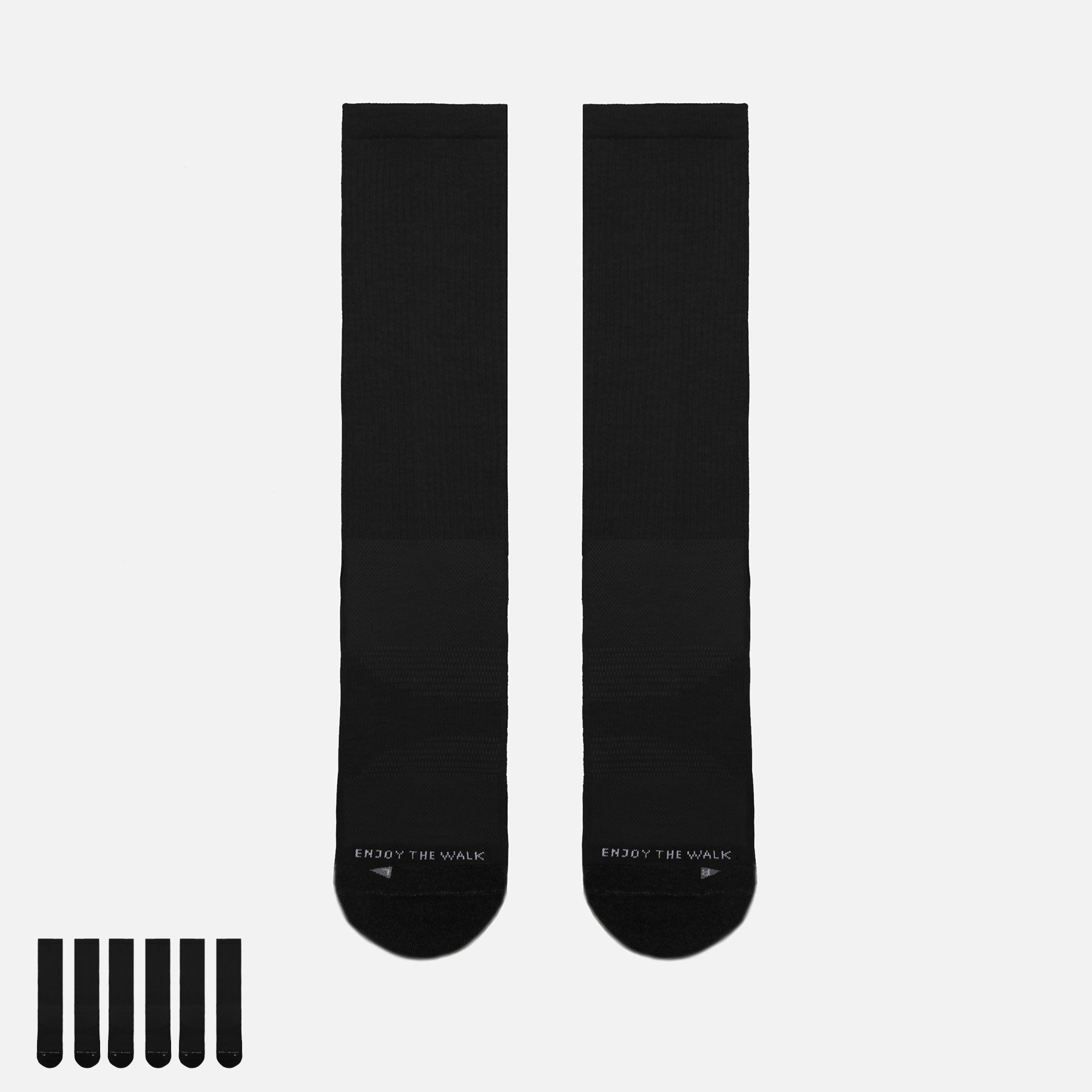 TRUE Performance Crew Athletic Socks 3-Pack - Moisture Wicking & Cushioned Support for Running, Gym & Sports (Black) - Stay Comfortable During Workouts & Daily Activities