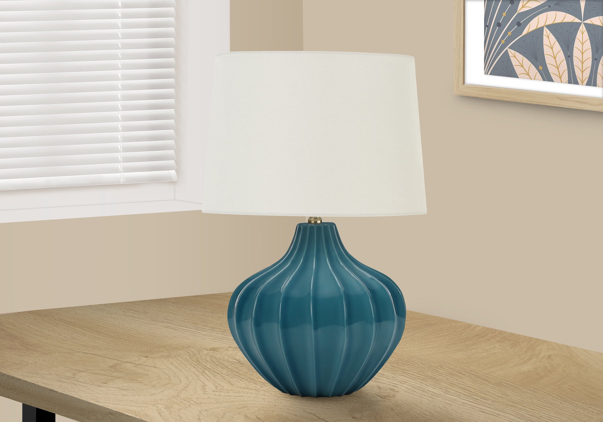 Blue Glow Table Lamp - Modern LED Night Light for Bedroom, Living Room & Office - Stylish & Elegant Decorative Lighting for Home Decor & Relaxation