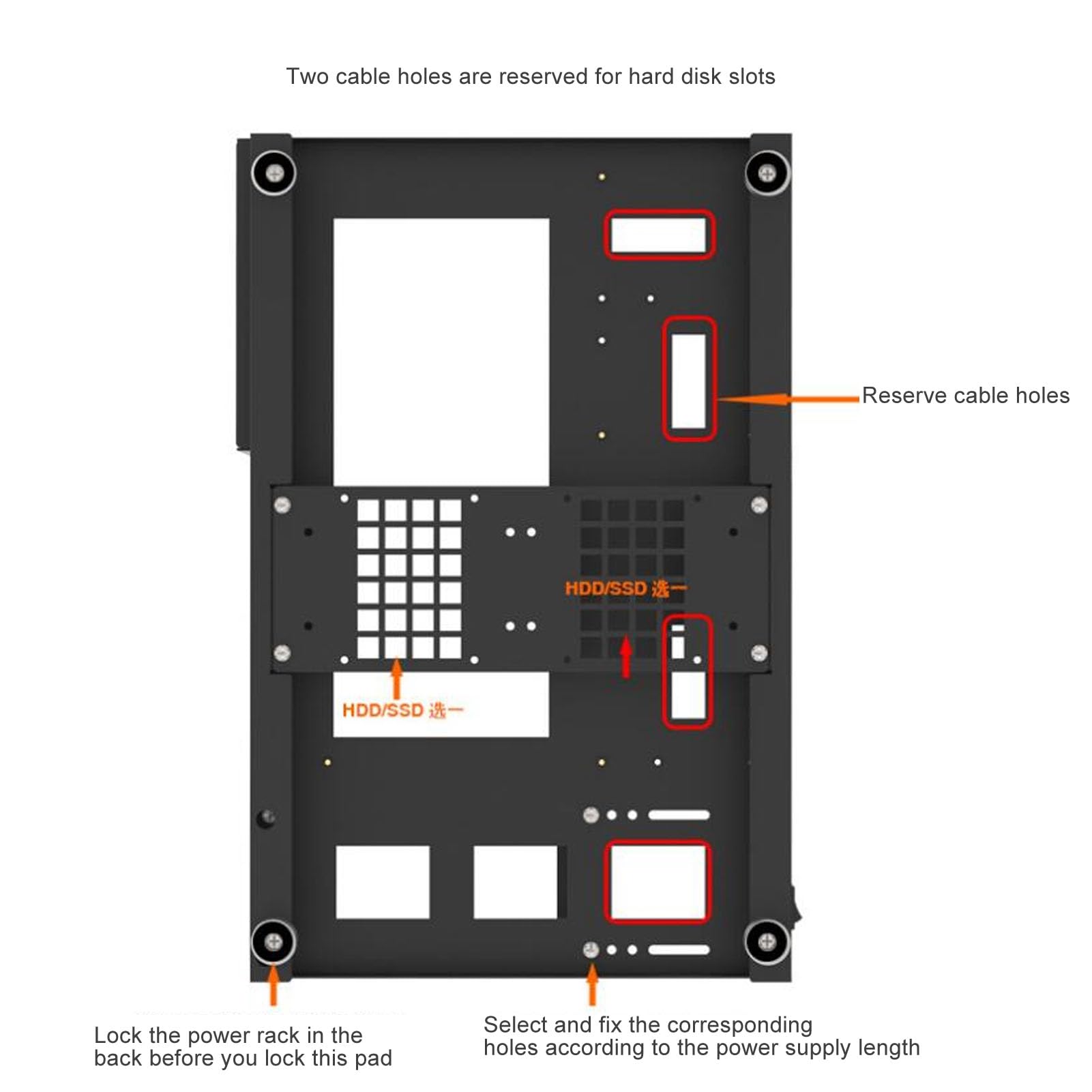 DIY Computer Motherboard Case Rack with Handle - Open Chassis PC Case for Enhanced Heat Dissipation - Perfect for PC Builders, Repair Shops & Tech Enthusiasts