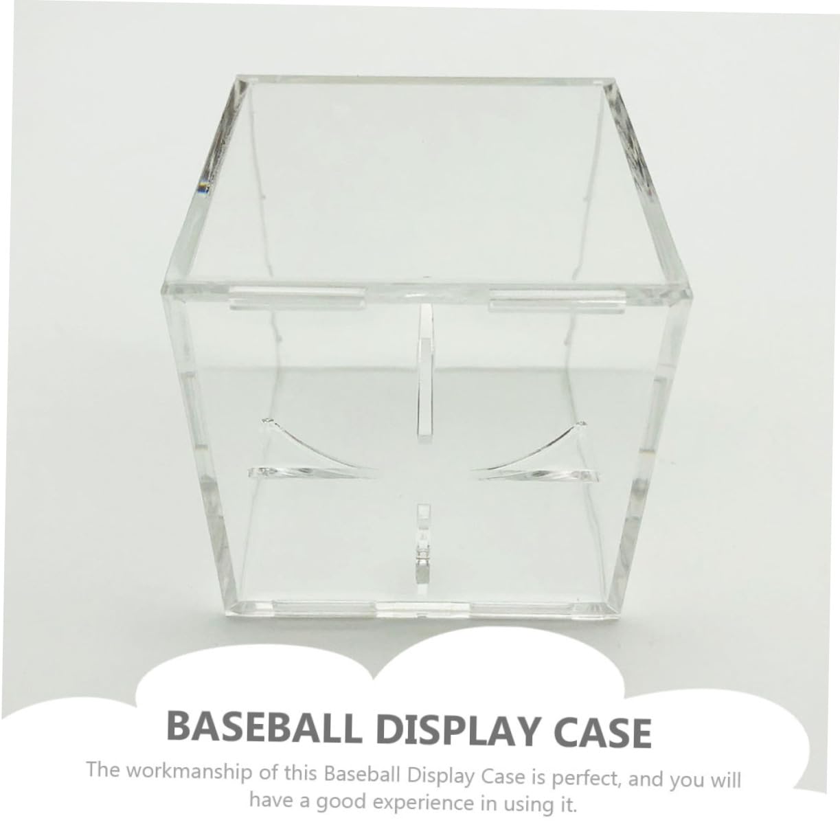 Abaodam 2-Pack Clear Baseball Display Case - Crystal Clear Plastic Box for Softball & Baseball Storage - Perfect for Sports Memorabilia, Collectibles, and Trophy Display at Home or Office