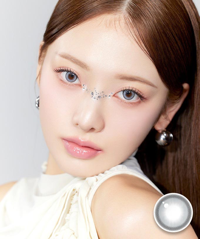 Glint 1Day Gray Contact Lenses (10pcs) - Monthly Color Lenses for Natural Eye Enhancement | Perfect for Cosplay, Halloween, and Daily Fashion Looks