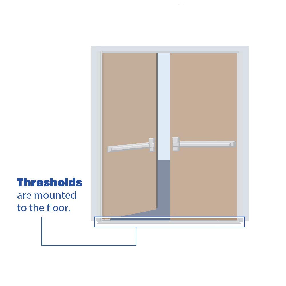 Fire Rated Adjustable Aluminum Threshold Plate - 8