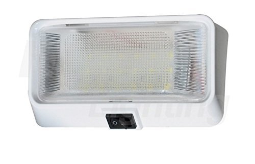 12V Waterproof LED Porch Light with Switch - 300 Lumens Interior & Exterior Light for RV, Truck, Trailer, Automobile - Perfect for Outdoor Camping, Garage, and Marine Use