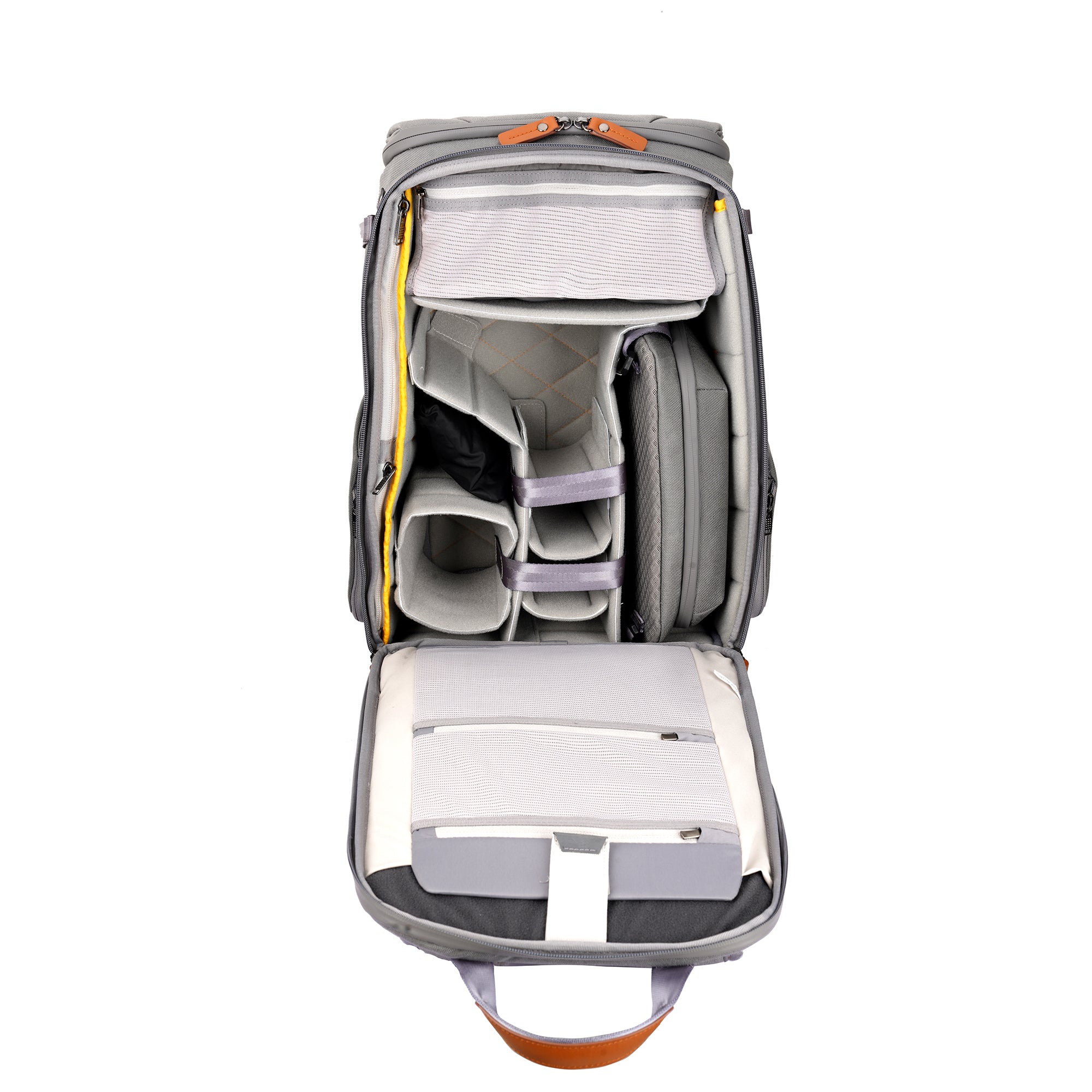 VEO CITY B46 Large Camera Backpack with Pouch - Gray | Waterproof DSLR Camera Bag for Photographers | Perfect for Travel, Hiking & Outdoor Photography