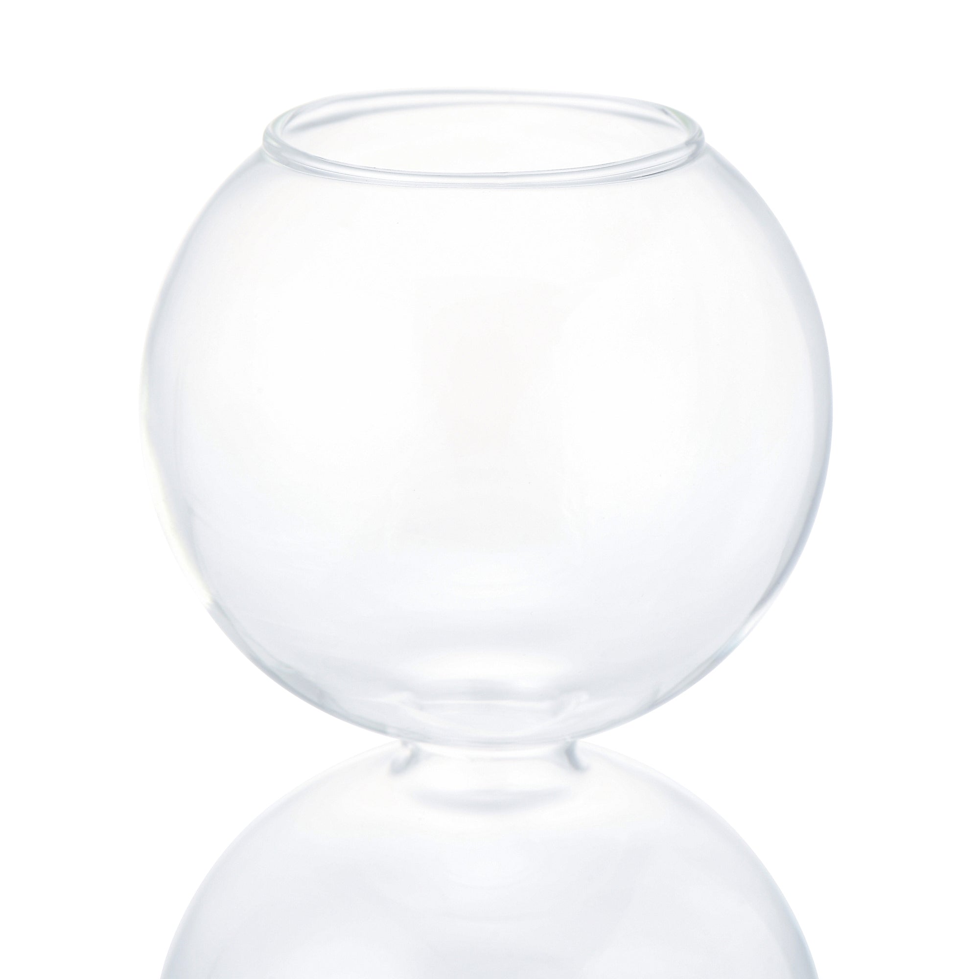Clear Bubble Glass Flower Vase - Medium Size for Home Decor, Wedding Centerpieces & Tabletop Arrangements