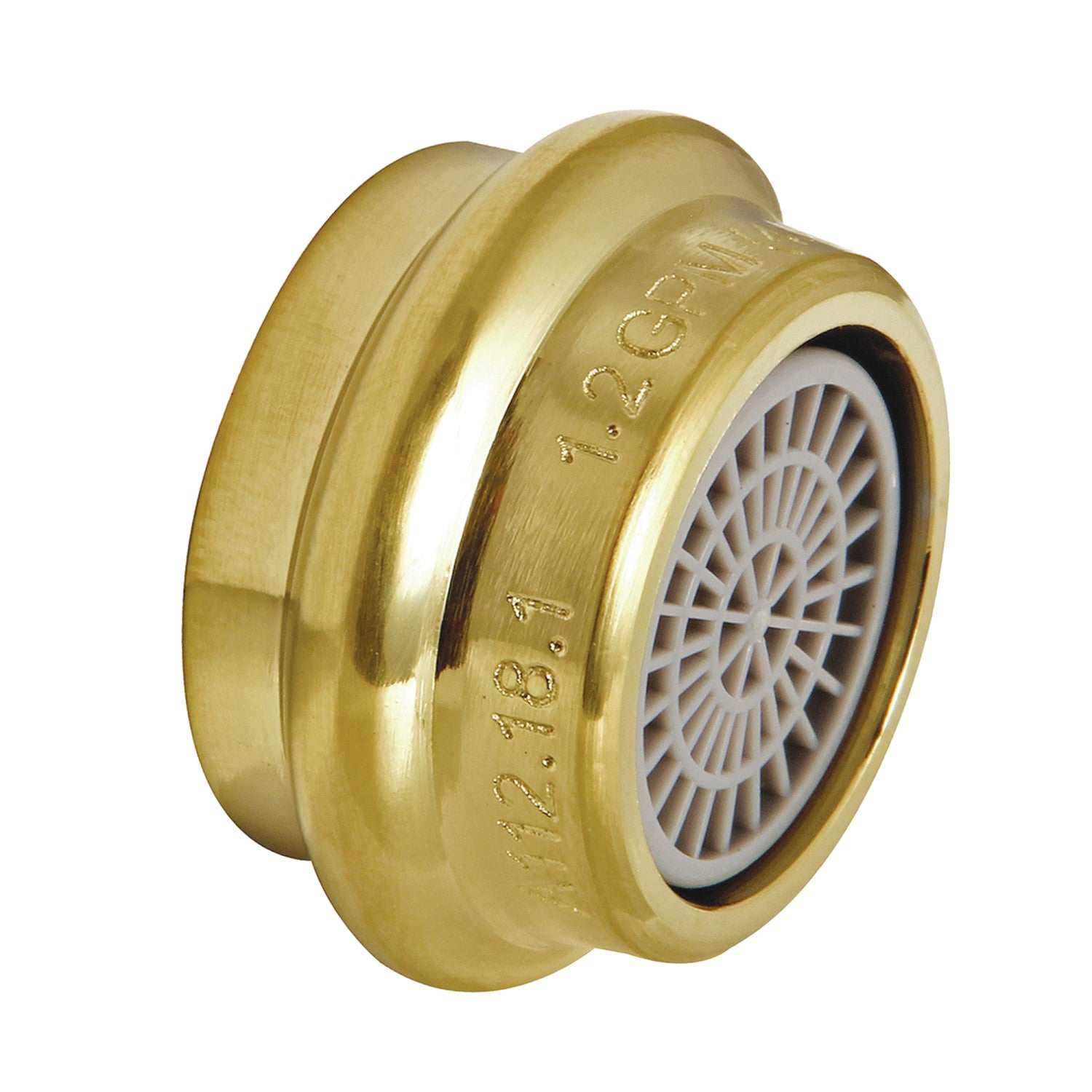 Cal Green Z12KBSA1607 1.2 GPM Brushed Brass Female Aerator - High Efficiency Water Saving Faucet Accessory for Bathroom, Kitchen & Outdoor Sink