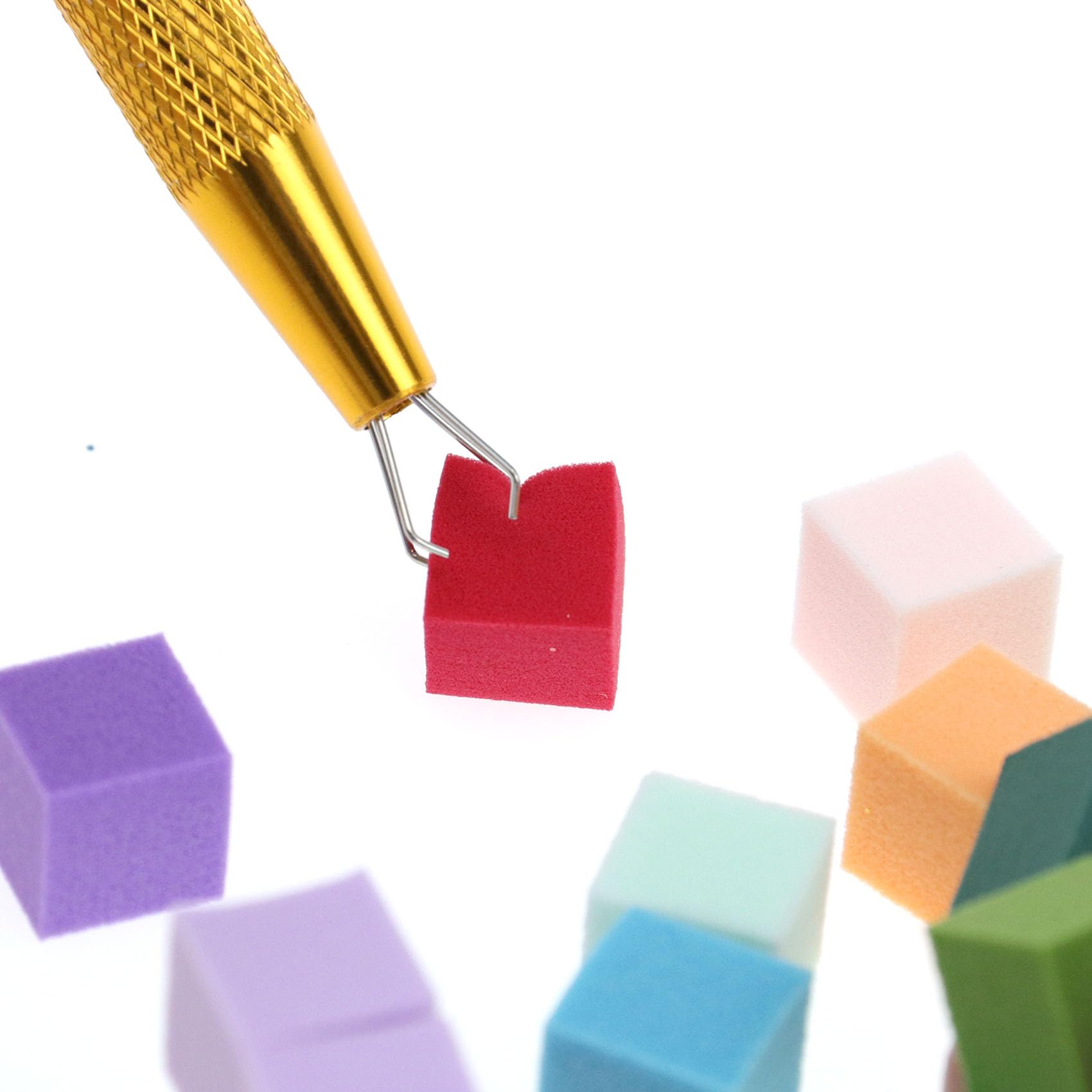 100Pcs Ombre Nail Sponge Set - Professional Nail Art Kit for Aura Nails, Gradient Manicure Tools with Gold Tweezers | Perfect for Salon, DIY Home Nail Design & Professional Nail Artists