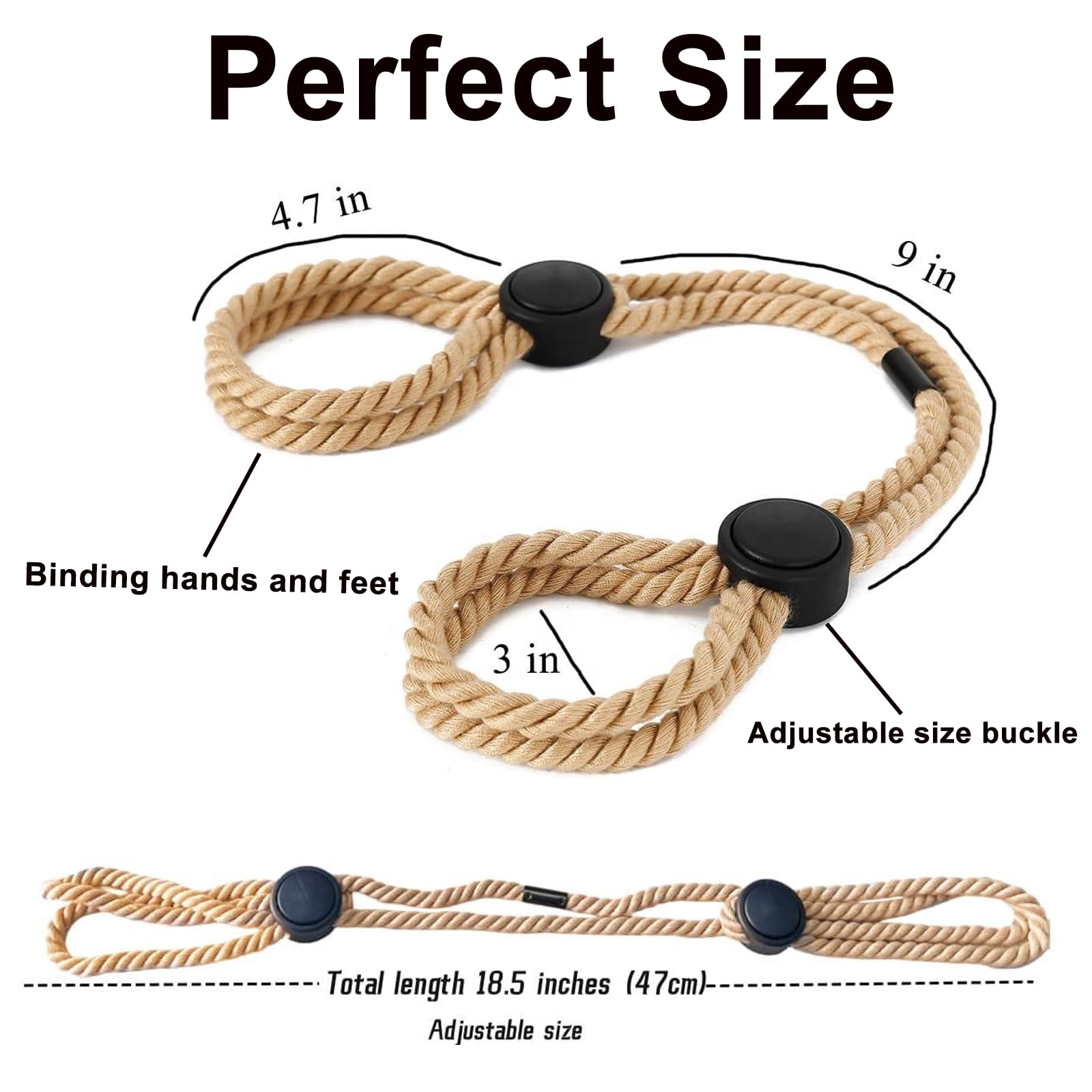 Premium BDSM Bondage Kit - Adjustable Restraints, Leg Straps & Handcuffs for Couples | Beginner-Friendly Adult Toys for Spicing Up Bedroom Play & Role Play Scenes