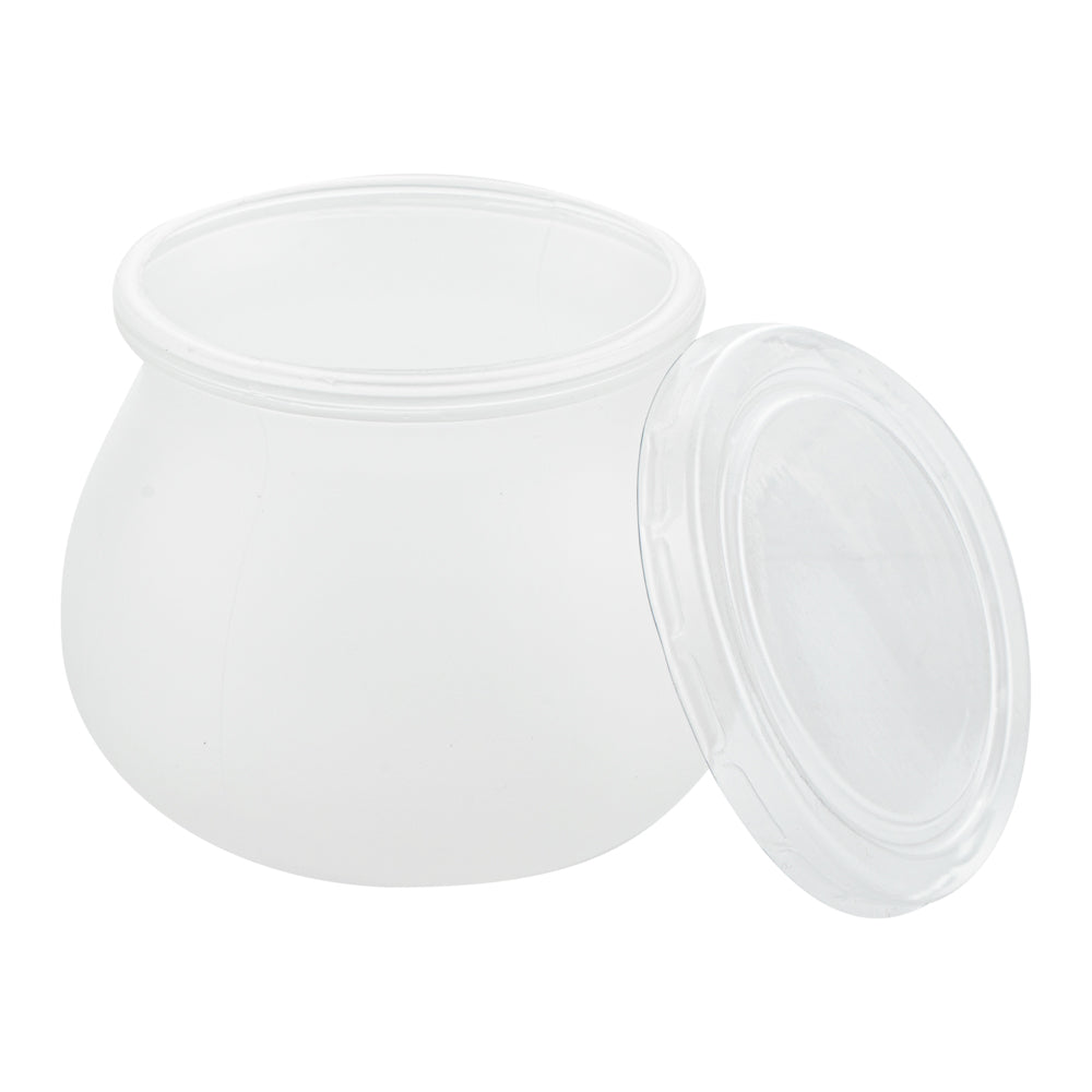 4 oz Frosted Plastic Candy Jars with Lids - 2.5