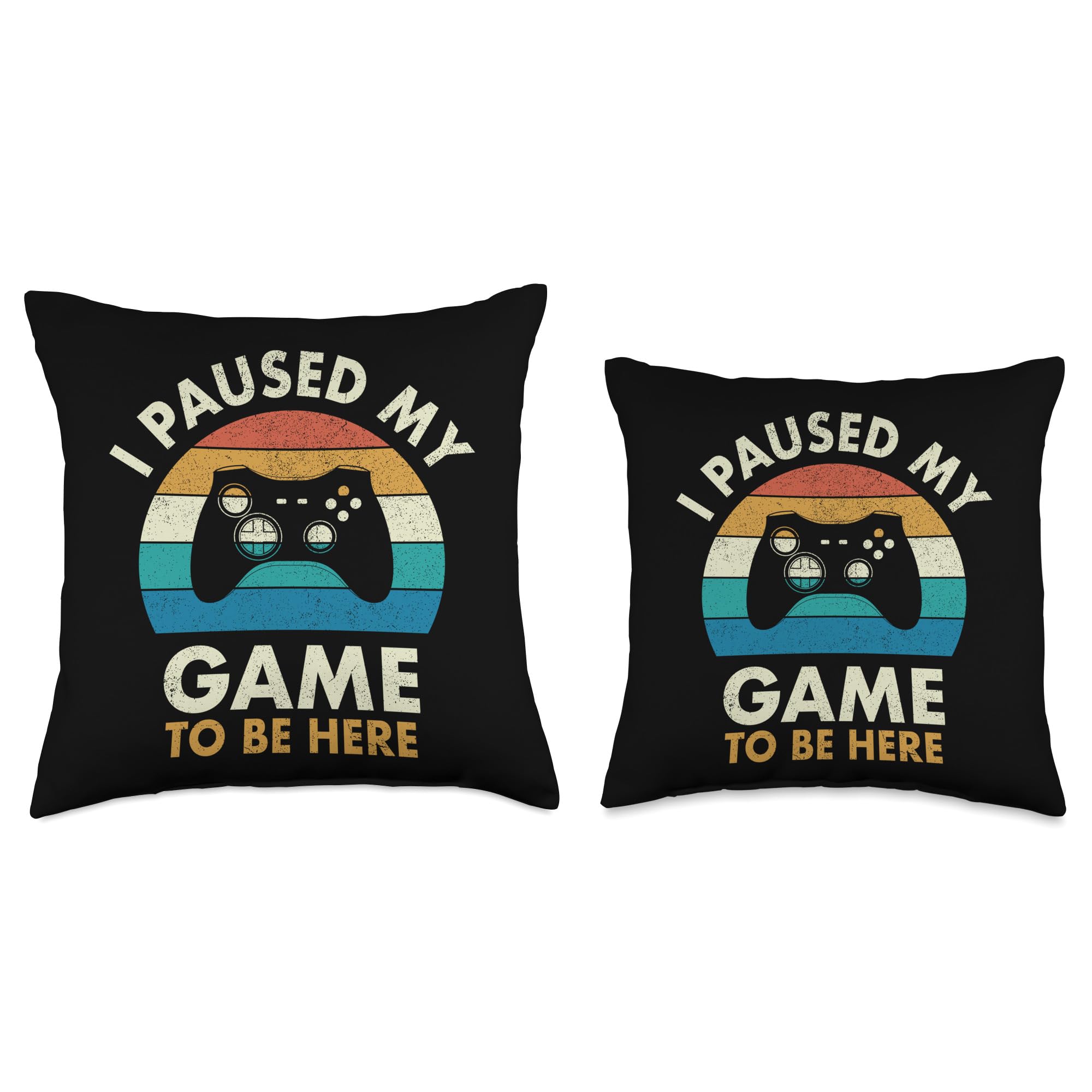 I Paused My Game to Be Here - Funny Gamer Throw Pillow for Gaming Room Decor, Couch & Bed - Perfect Gift for Gamers