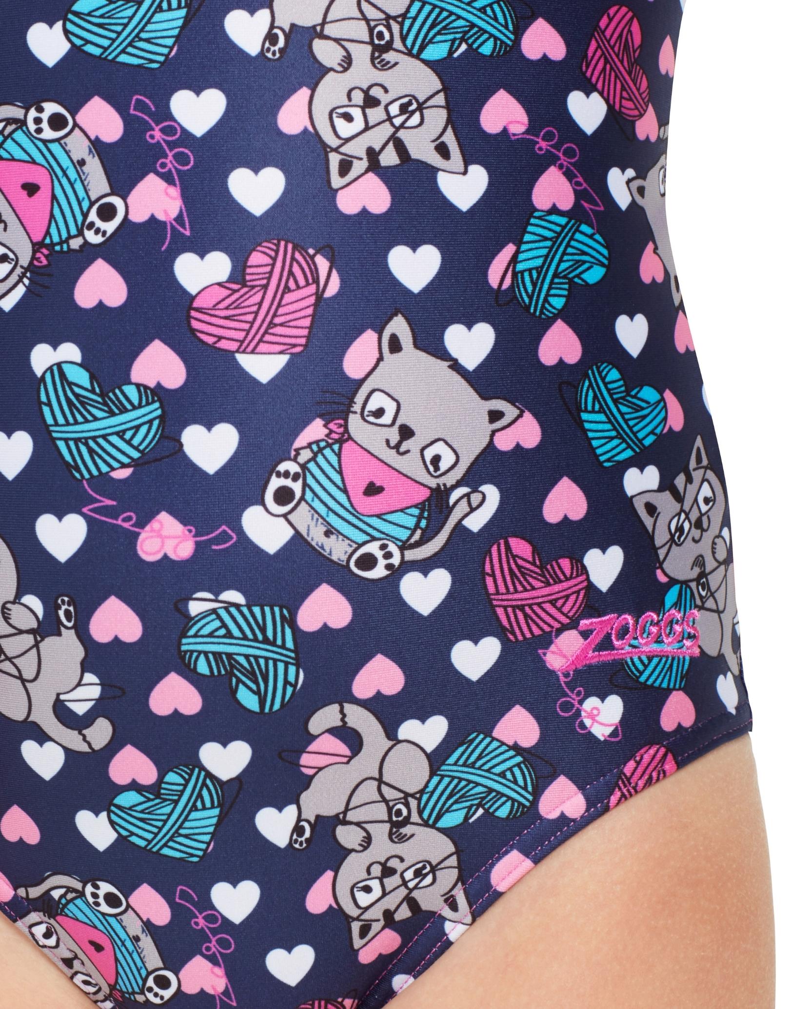 Adorable Kitty Print Actionback Swimsuit for Toddler Girls - Perfect for Beach, Pool & Summer Fun