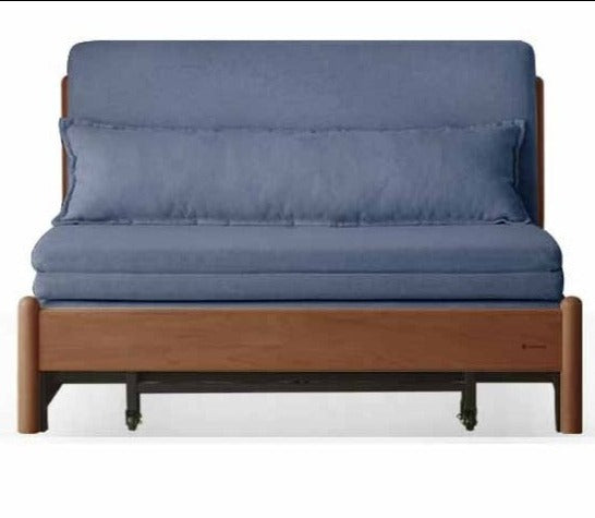 Solid Beech Wood Sofa Bed - Convertible Sleeper Sofa for Small Spaces, Guest Room & Living Room - Comfortable & Space-Saving Furniture