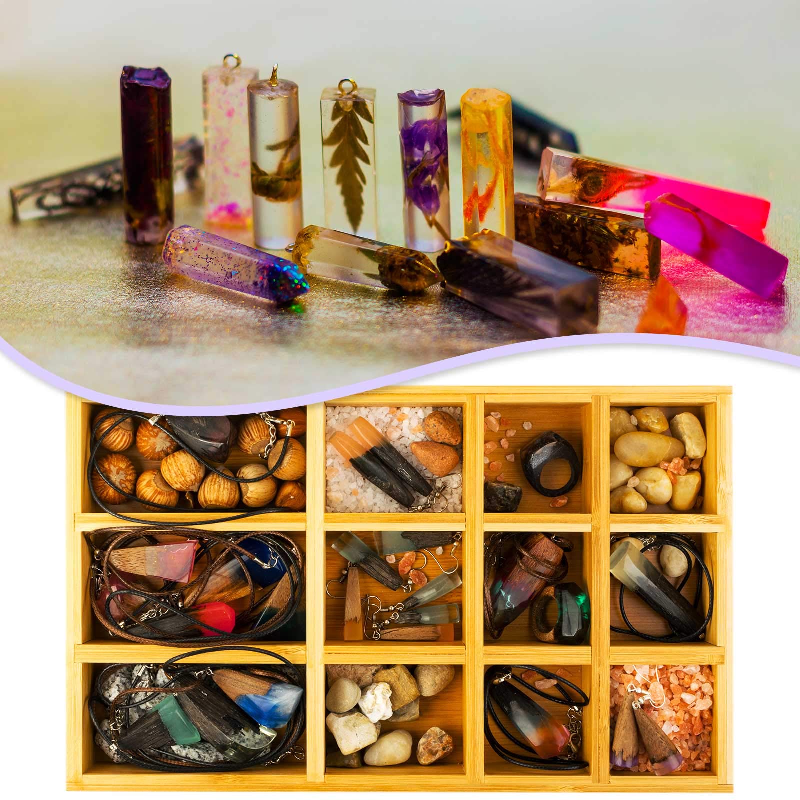 10 Styles Silicone Pendulum Resin Molds for DIY Epoxy Quartz Crystal Gemstone Jewelry Making - Multi-Facet Pendant Molds for Handmade Crafts, Necklaces & Home Decorations (Perfect for Spiritual Healing, Meditation & Gift Giving)
