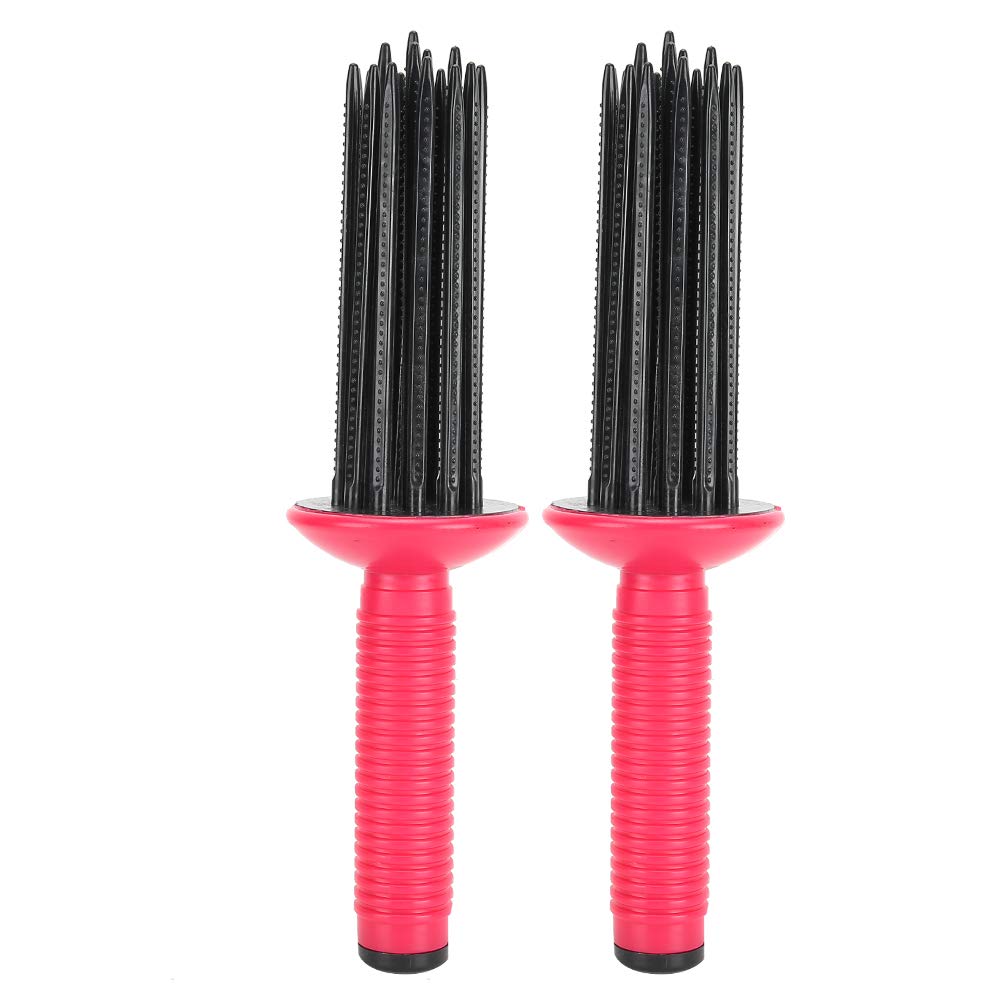 Portable Round Hair Brush Set - 2pcs Anti-Slip Hair Curler with 17 Comb Teeth, Professional Hairstyling Tools for Home & Travel | Perfect for DIY Styling, Salon-Quality Results at Home, On-the-Go Hair Care