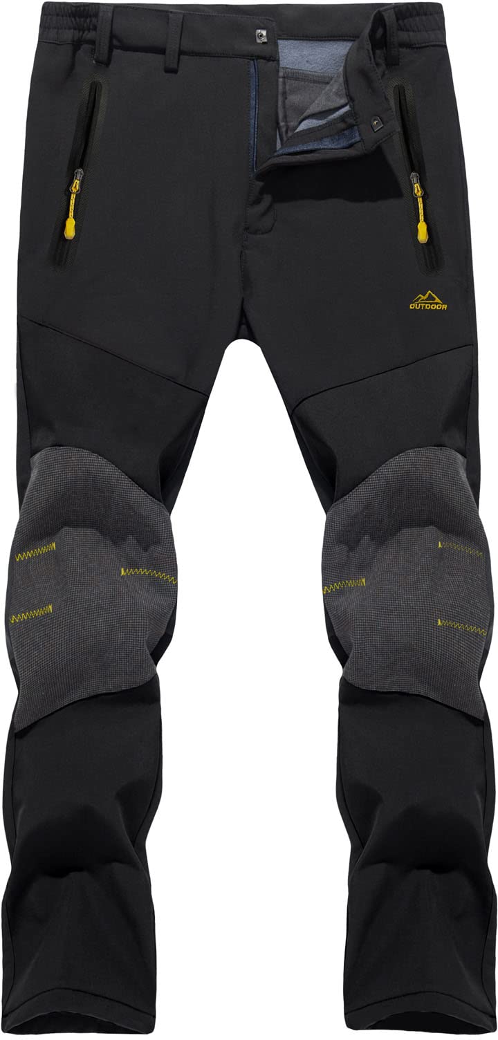 TACVASEN Men's Waterproof Insulated Snow Pants - Windproof Ski Pants for Snowboarding, Hiking & Winter Outdoor Work | Durable & Warm for Cold Weather Activities