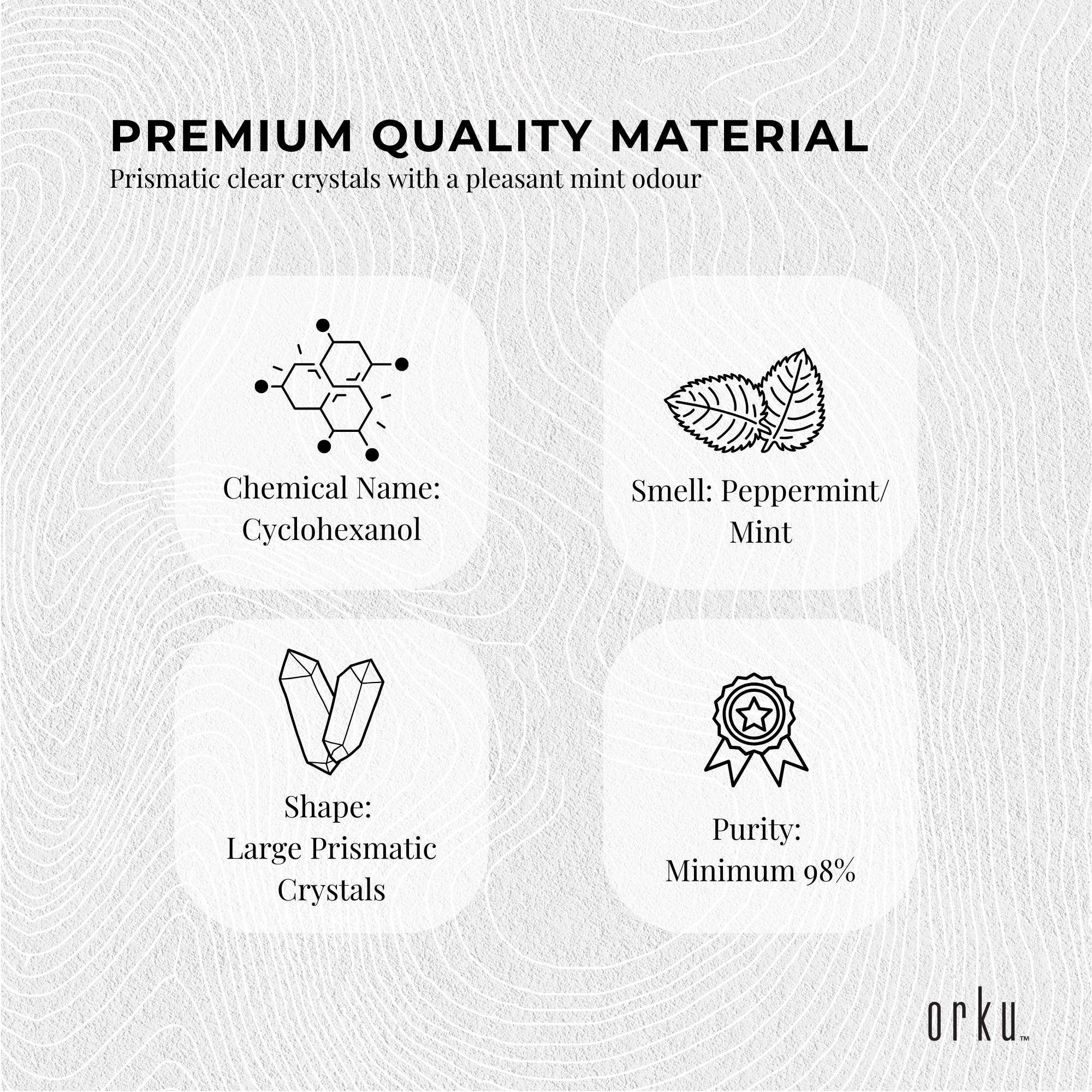 100g Pharmaceutical Grade Menthol Crystals (L-Menthol Mint Flakes C10H20O) - Pure & Natural for DIY Skincare, Aromatherapy & Pain Relief