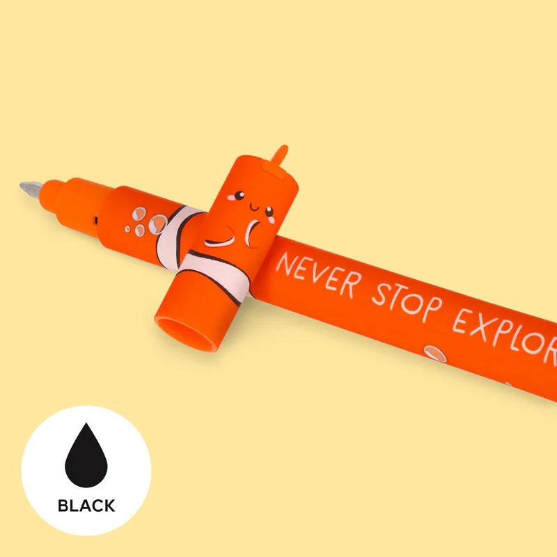 Best Clownfish Erasable Pen - Orange Ink, Smooth Writing, Perfect for School, Office & Note Taking