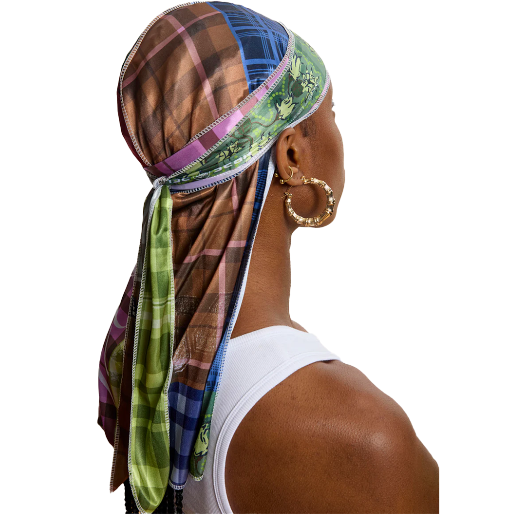 Patchwork Bandana Durag - Stylish Headwear for Men & Women | Perfect for Hair Protection, Fashion, and Sports