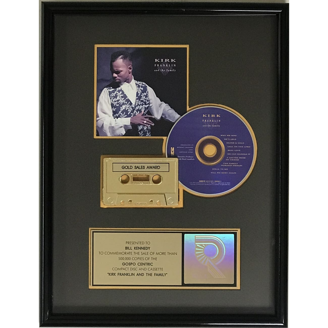 Kirk Franklin & The Family Debut Album - RIAA Certified Gold Award - Perfect for Gospel Music Fans & Collectors