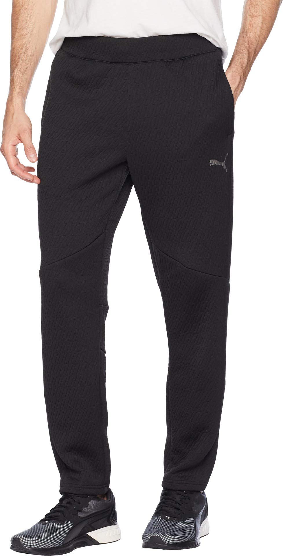 PUMA Men's Vent Knit Athletic Pants - Breathable Workout Joggers for Running & Training, Black, Size M | Gym & Casual Wear