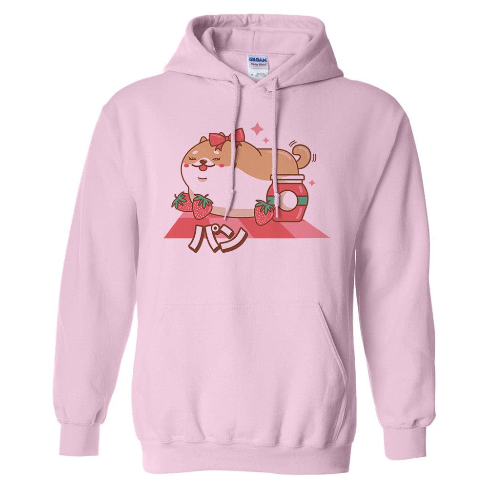 Cute Shiba Inu Bread Loaf Hoodie - Unisex Pullover Sweatshirt | Kawaii Dog Lovers Apparel for Casual Wear & Anime Cosplay