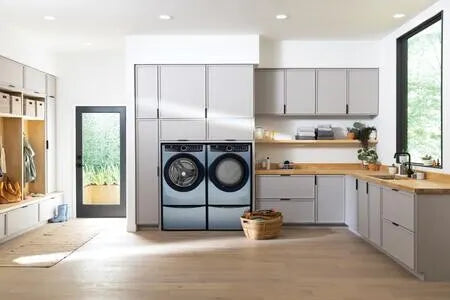 Electrolux ELFW7437AG 4.5 Cu. Ft Front Load Washer - Energy Efficient Glacier Blue Laundry Machine for Home & Apartment Use