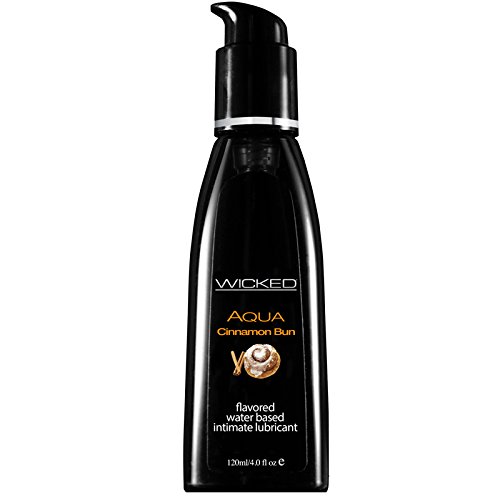 Premium Wicked Aqua Cinnamon Bun Personal Lubricant - 4 fl oz Water-Based Lube for Enhanced Intimacy | Ideal for Couples Play, Solo Pleasure & Sensual Massage