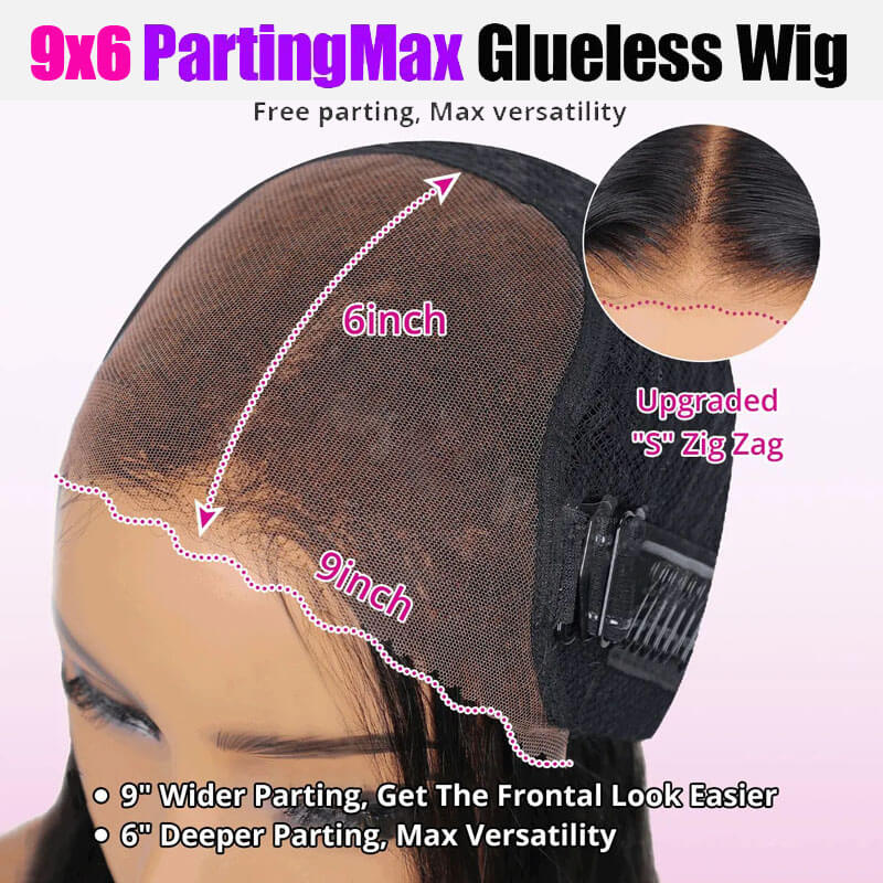Eullair Wear and Go Glueless Human Hair Wigs - 9x6 Parting Max, Bye Bye Knots Lace Front, Pre-Bleached & Pre-Plucked Loose Deep Wave Wig for Everyday Wear & Special Occasions