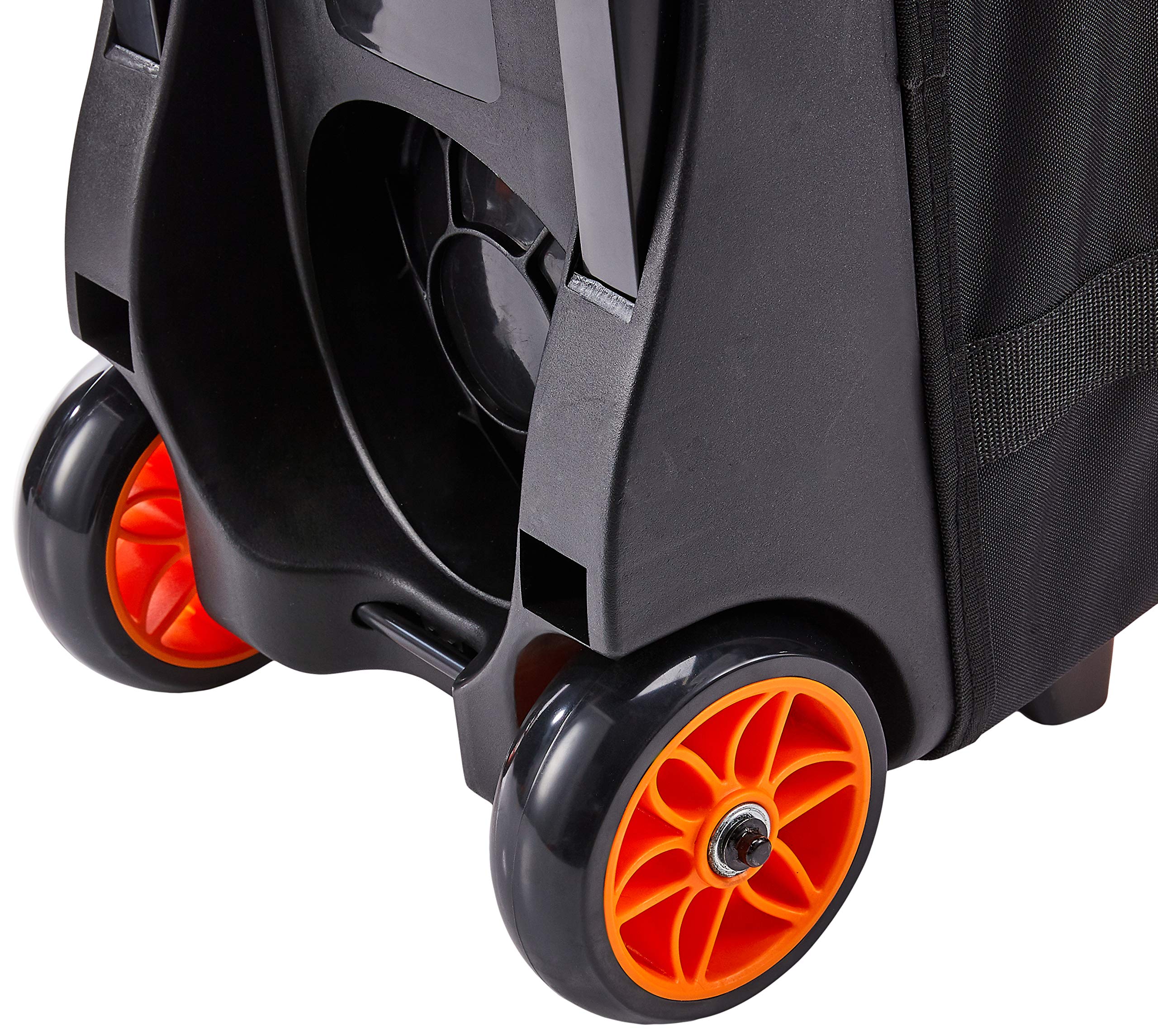 Brunswick Edge Double Roller Bowling Bag for Men & Women - Durable Orange Bowling Ball Carrier with Wheels - Perfect for League Play & Tournament Travel